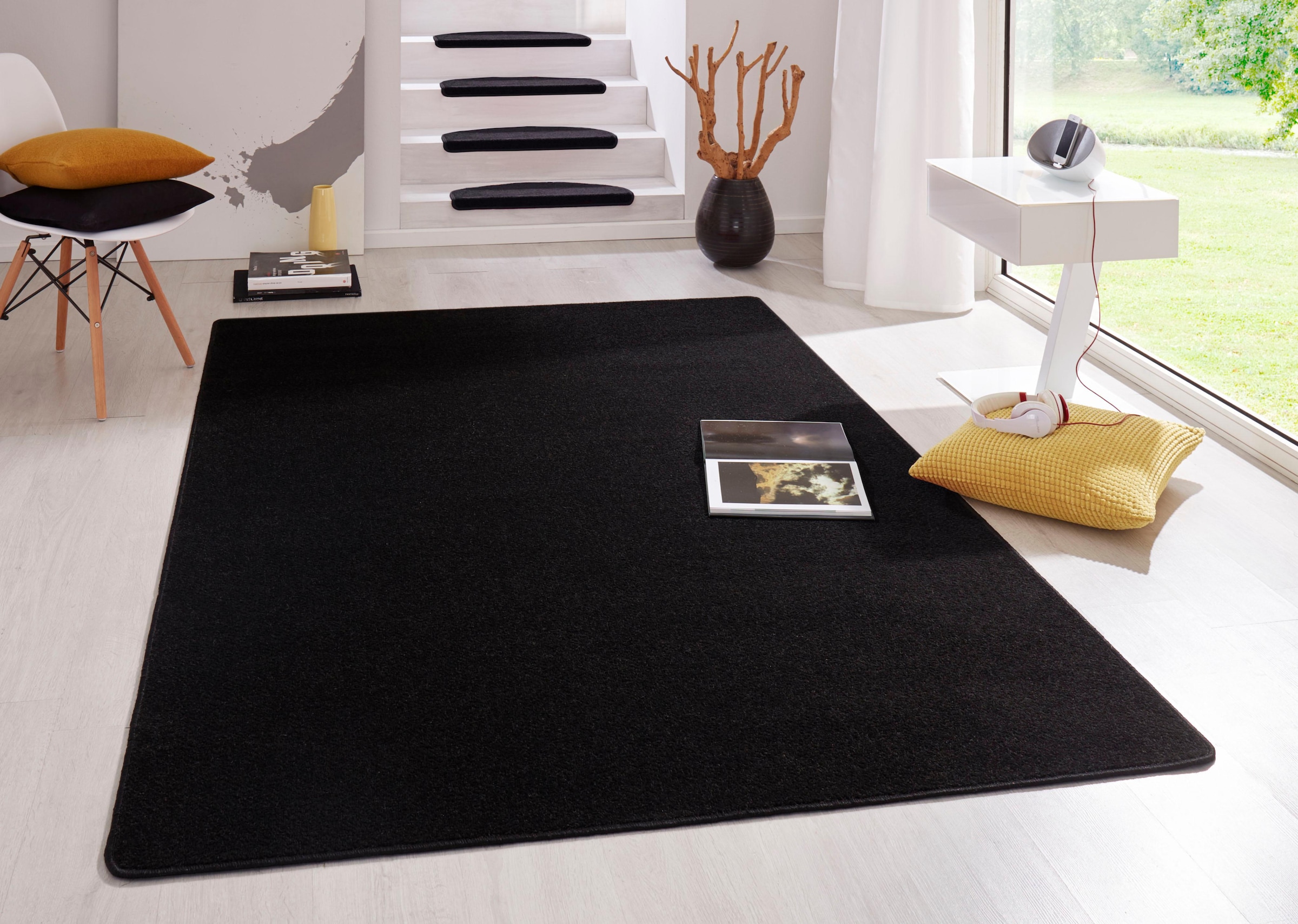 HANSE Home Teppich »Fancy«, rechteckig, Kurzflor, weich, uni, gekettelt,  Wohnzimmer, Schlafzimmer, Esszimmer