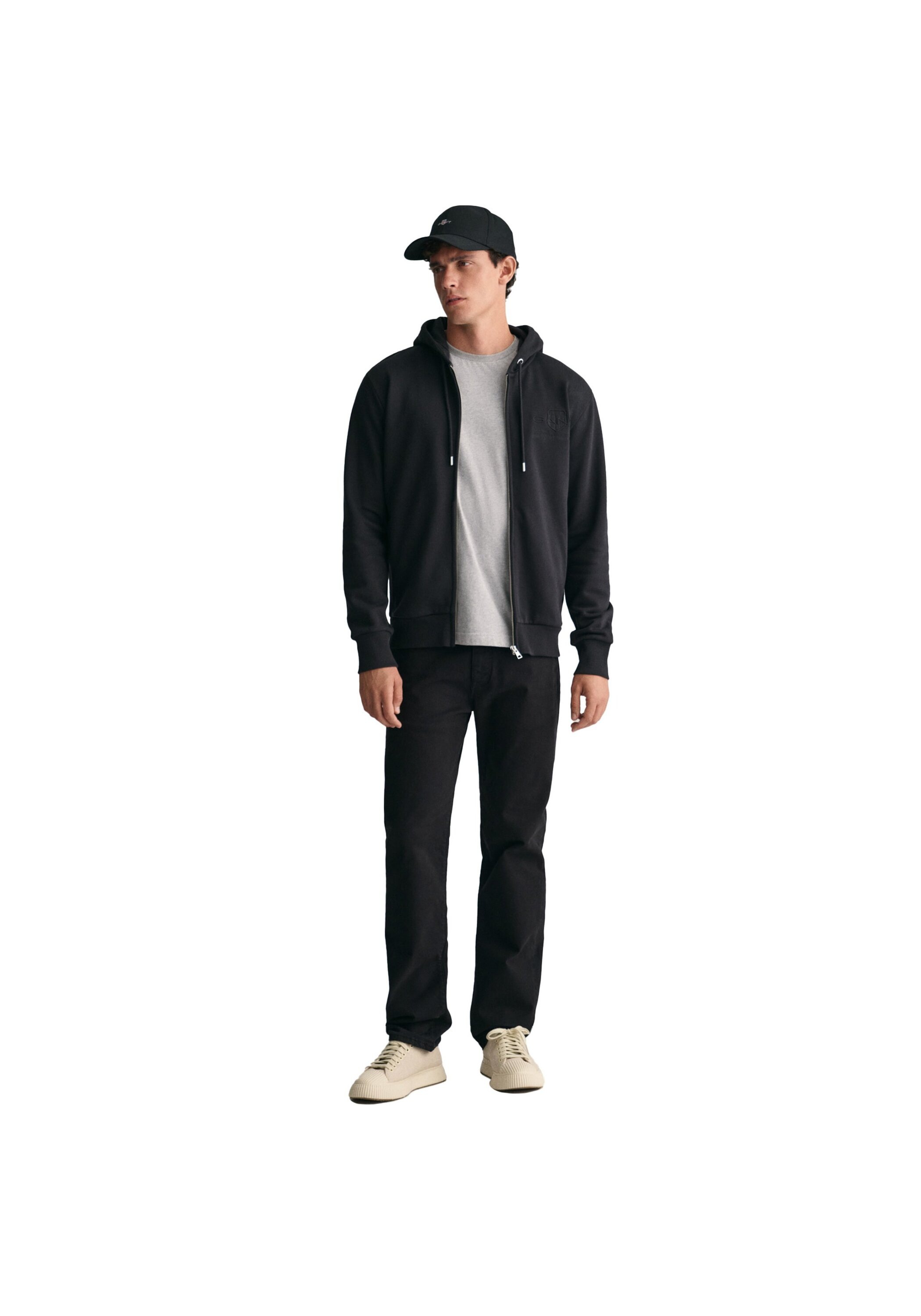 Gant Sweater »Sweatjacke REGULAR TONAL SHIELD FULL ZIP HOODIE«