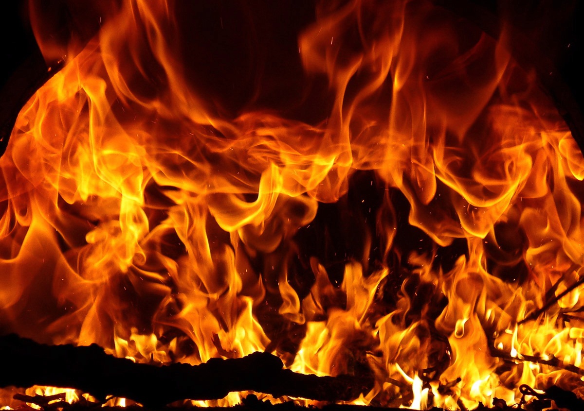 Papermoon Fototapete »Feuer«