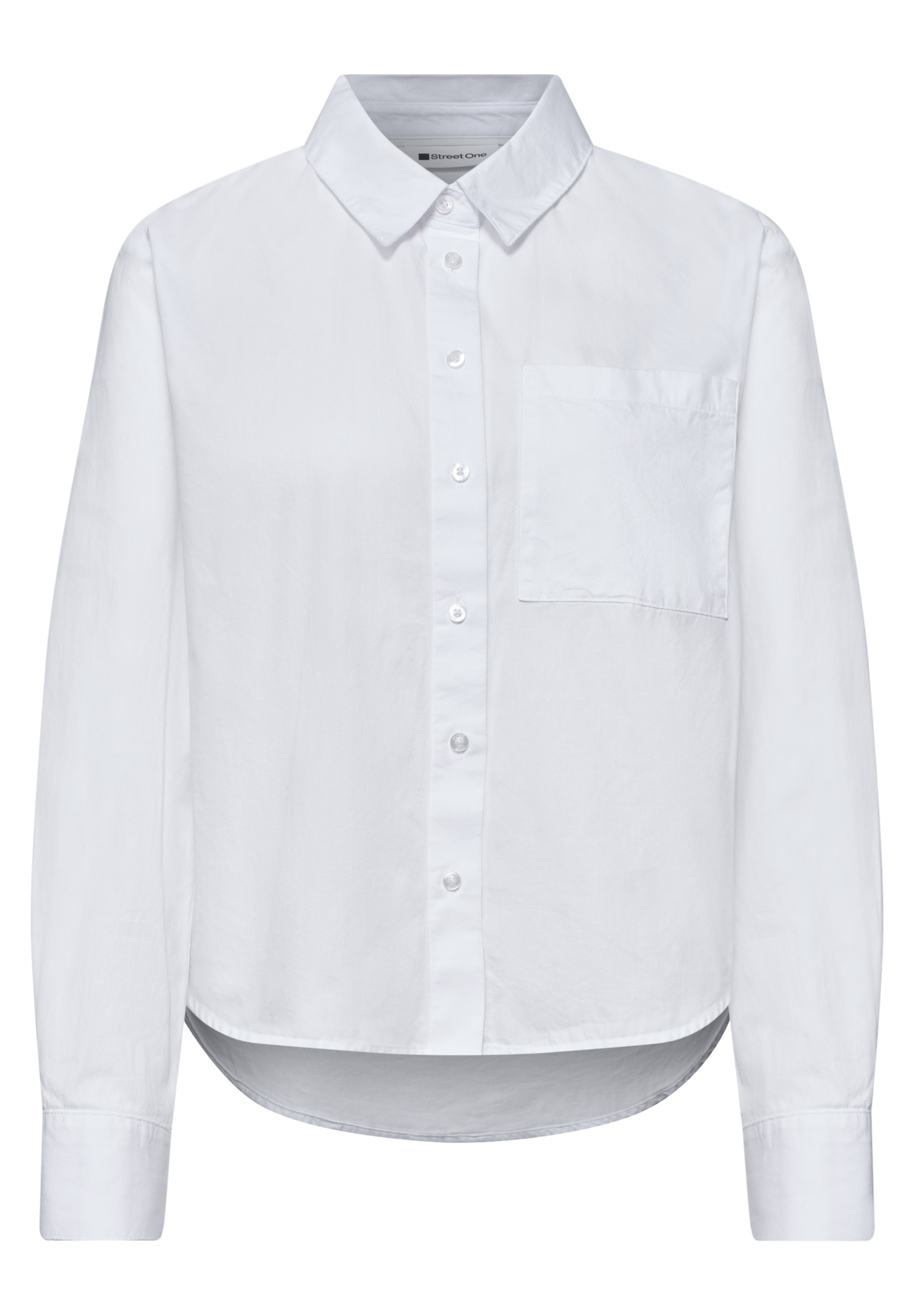 STREET ONE Langarmbluse mit Hemdkragen aus Twill
