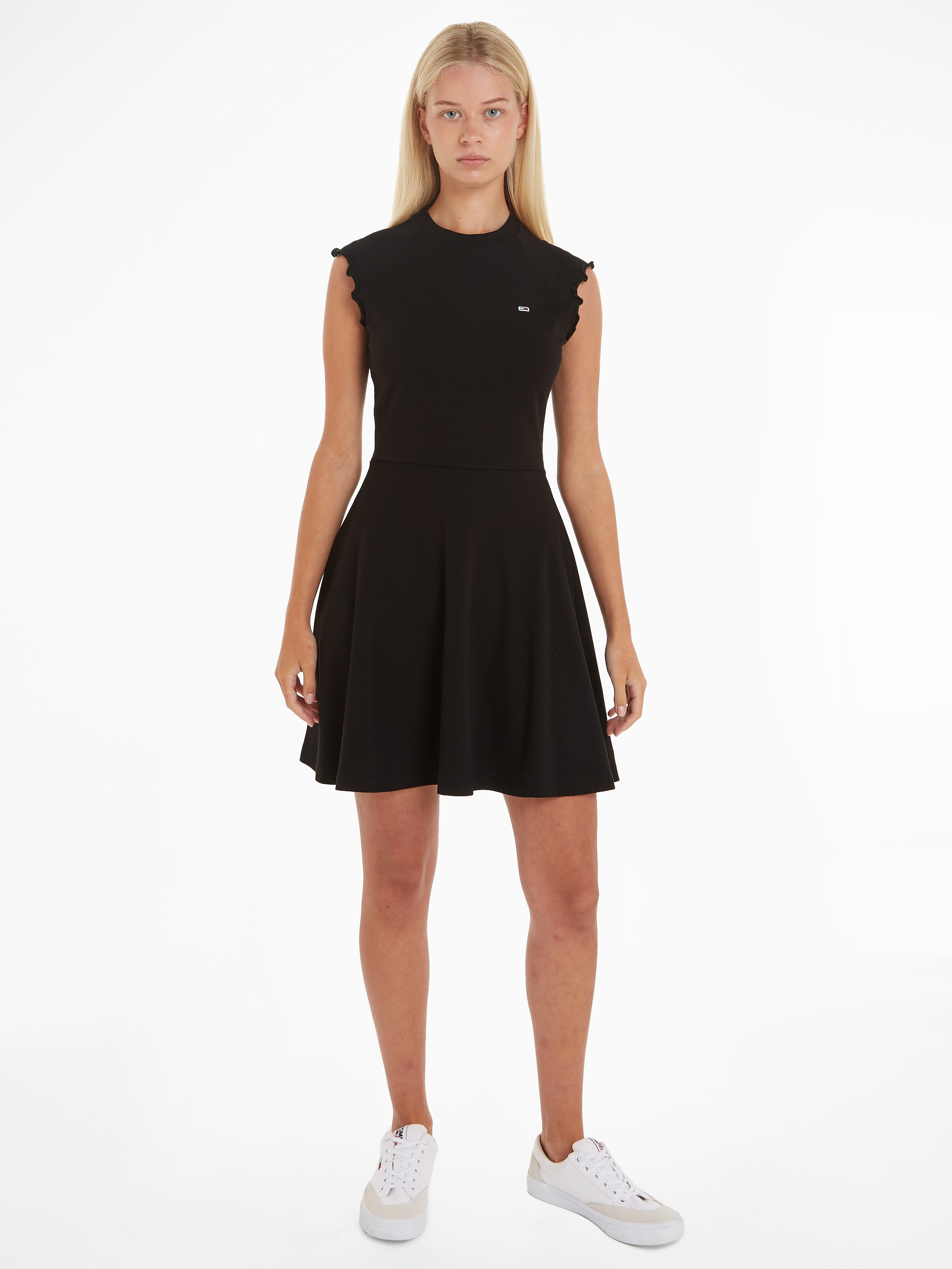 Blusenkleid »TJW BABYLOCK FIT & FLARE DRESS«, mit Tommy Jeans Flagge