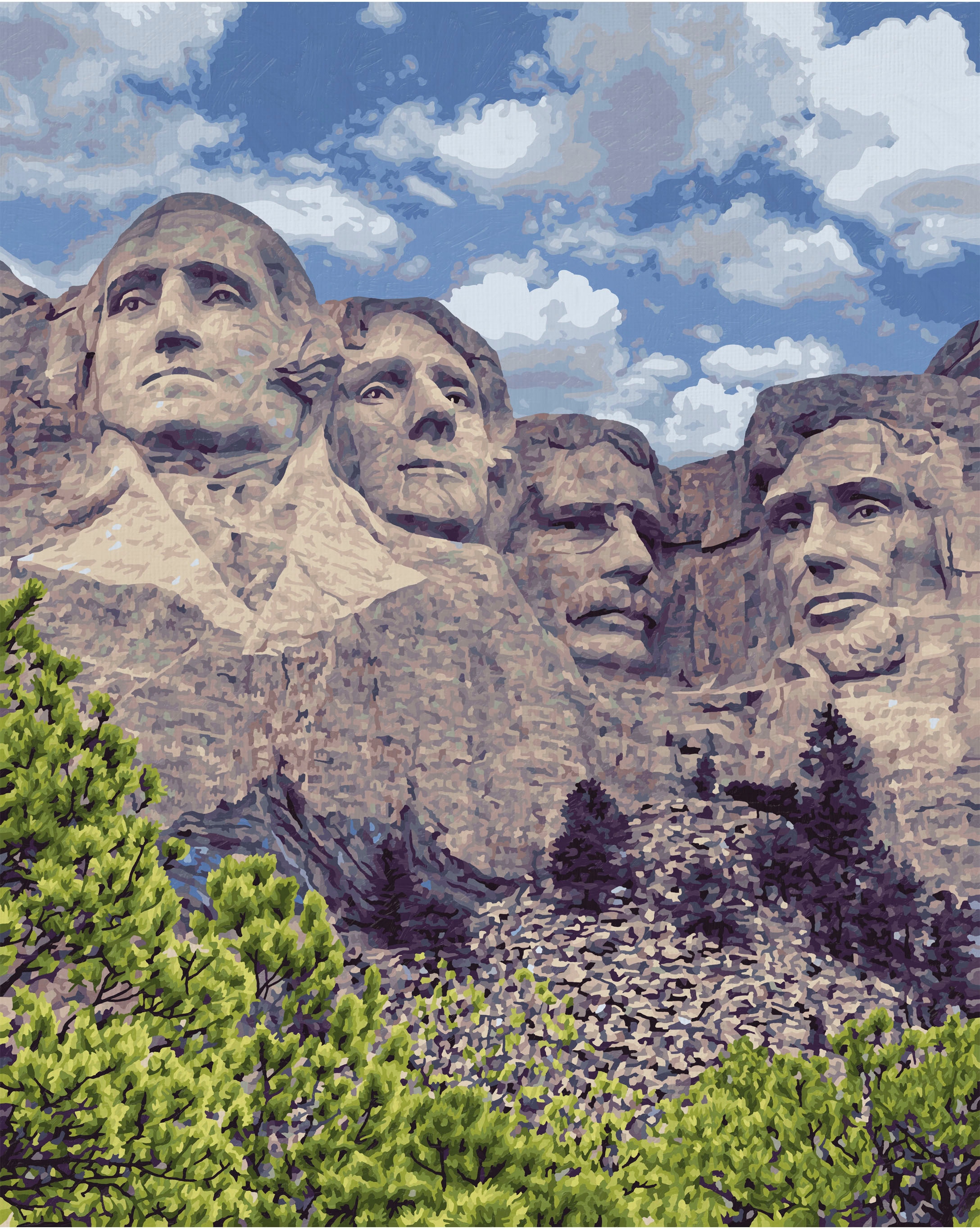 Schipper Malen nach Zahlen »Meisterklasse Premium - Mount Rushmore«, Made in Germany