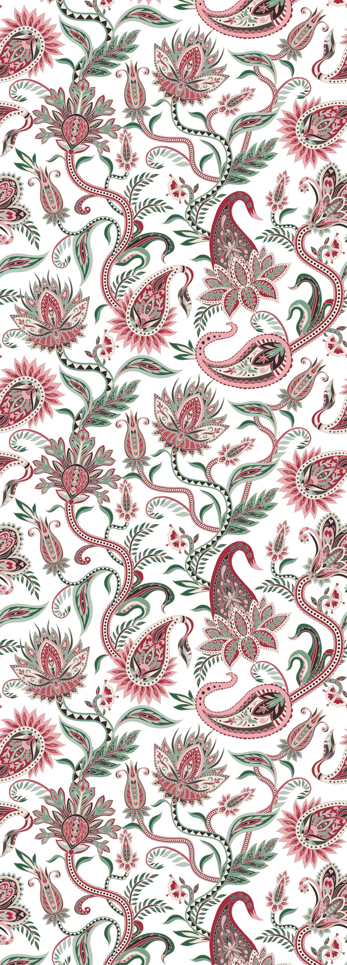 queence, Vinyltapete »Marina« Motiv bedruckt botanisch floral gemustert natürlich glatt 90x250cm, selbstklebend, kinderleichte Anbringung, , Sticker, 