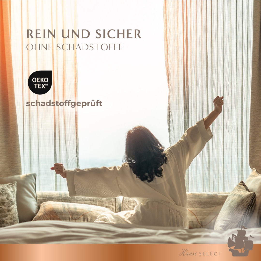 Hanse mit Kogge Microfaserbettdecke »Hanse Select federfrei, Luxushotel, Ganzjahresdecke, Made in Germany« normal Füllung 100% hochwertige 6D-Hohlfaser 1 Stk. tlg. hochwertige Bettdecke 135x200 cm, 155x220 cm & weitere Größen