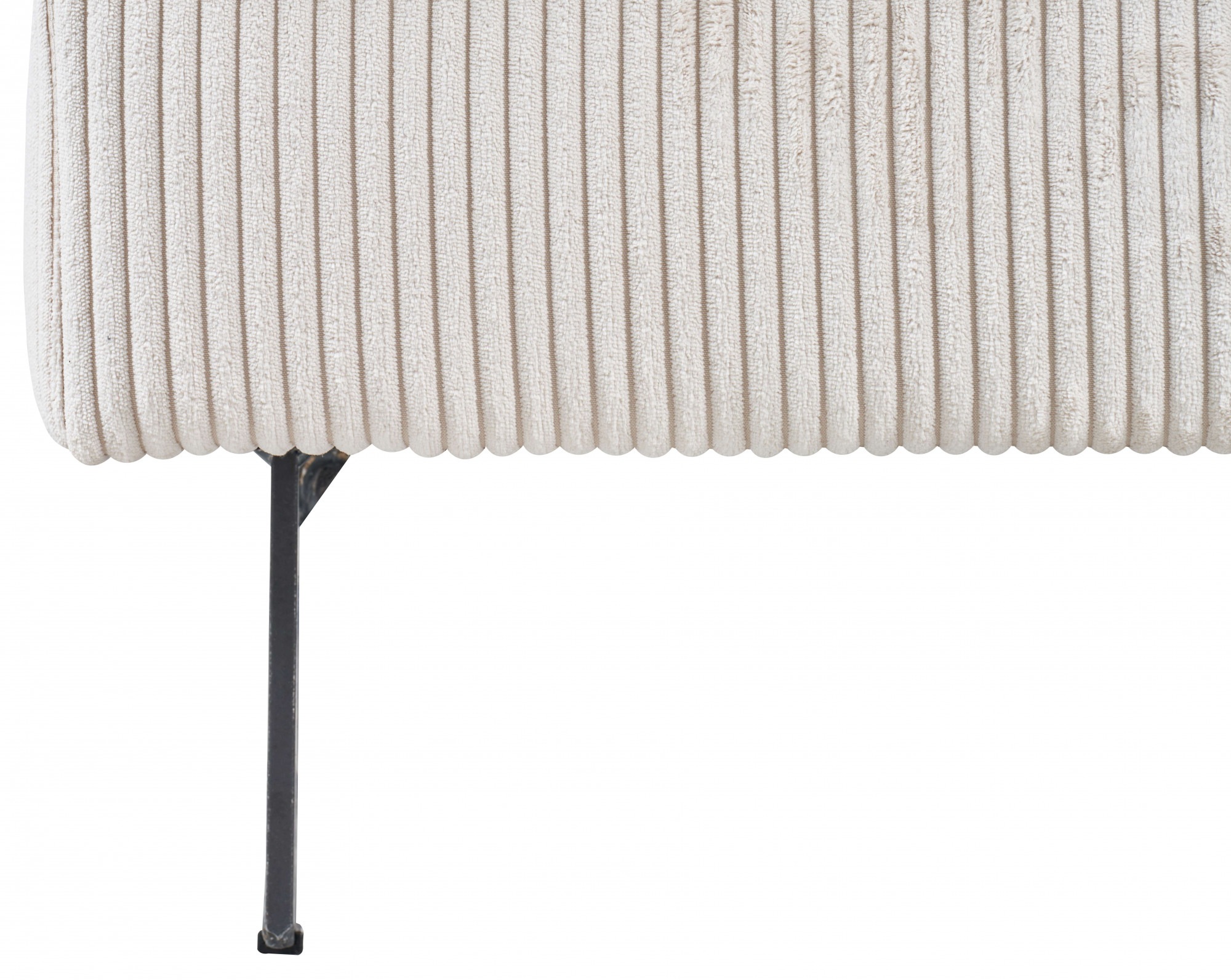 Places of Style Hocker »Pinto«, mit Keder, Metallfüßen und auch in Cord Bezug erhältlich