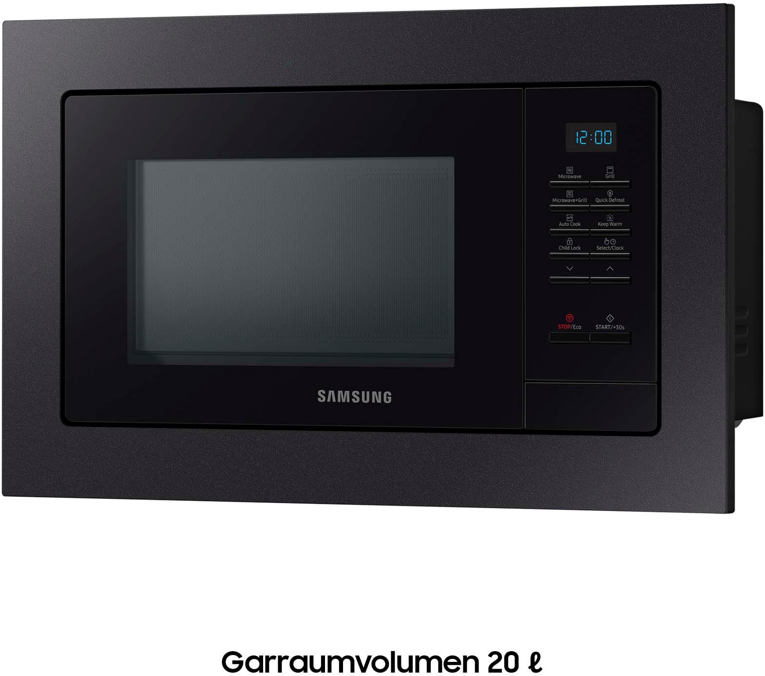 Samsung Mikrowelle »MG20A7013CB/EG«, Mikrowelle-Grill, Garen, Backen & Grillen mit pflegeleichten Keramik-Emaille Innenraum