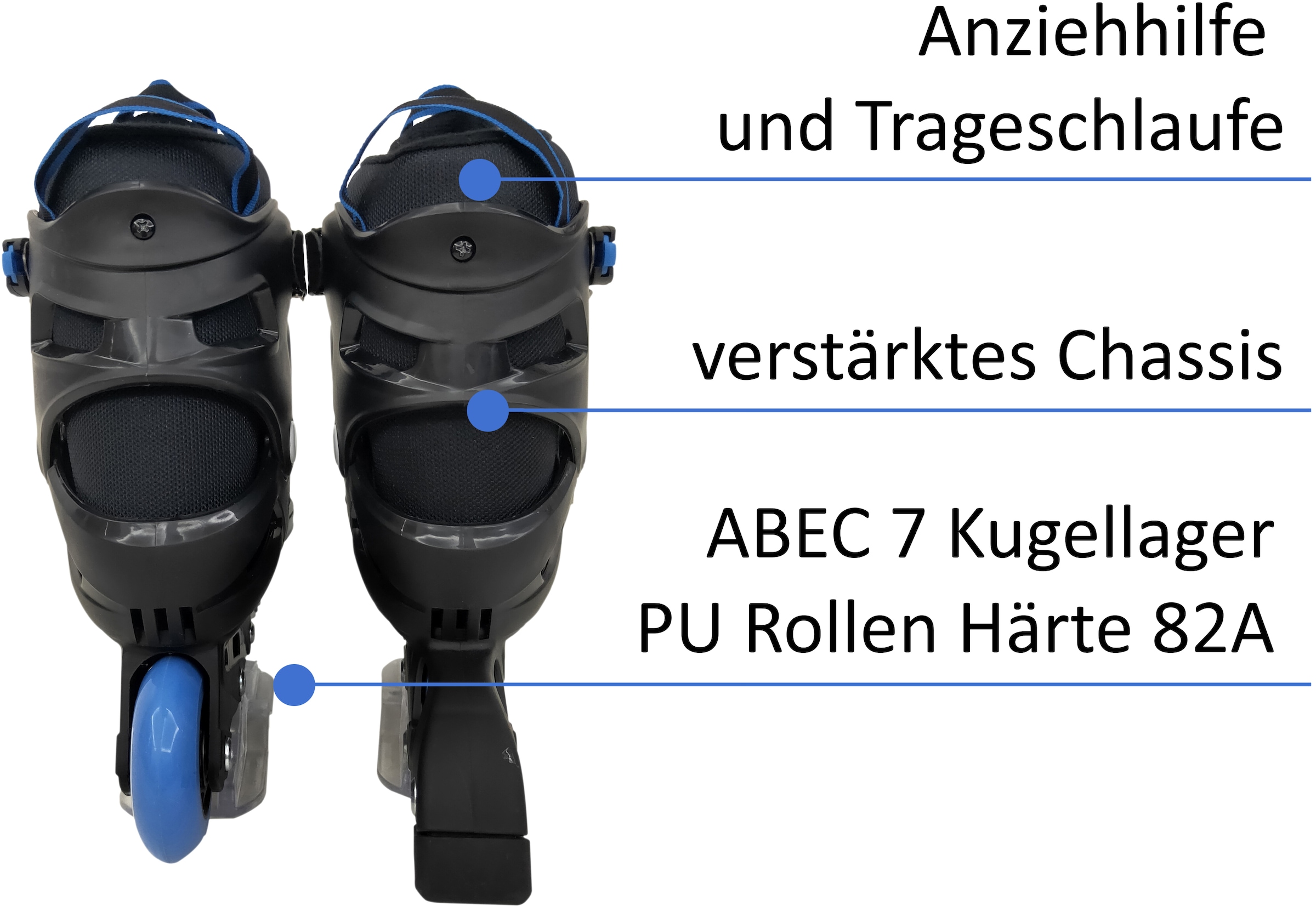 L.A. Sports Inlineskates »Softboot Kinder Jugendliche Größenverstellung 5 Größen verstellbar«