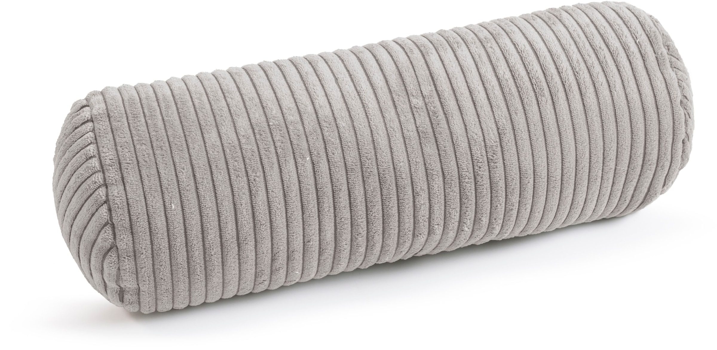 Magma Heimtex, Nackenrolle »SHARA Nackenrolle« Kuschelige Nackenrolle aus Cord – Komfort trifft Stil, Grau, Faserbällchen (Polyester), Polyamid, 