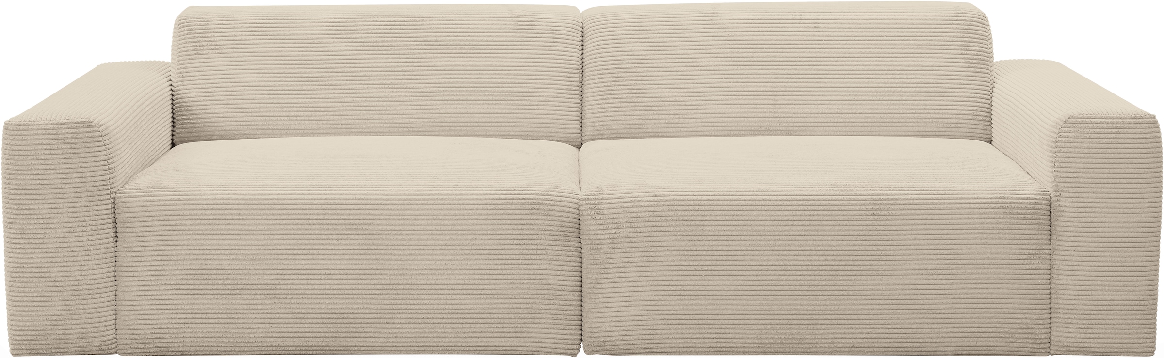 WERK2 Sofa »Zeus 3-Sitzer, Big-Sofa, Breite 256cm, Tiefe 105cm, modern und bequem«, Curvy Trend 3-Sitzer mit urbaner Optik