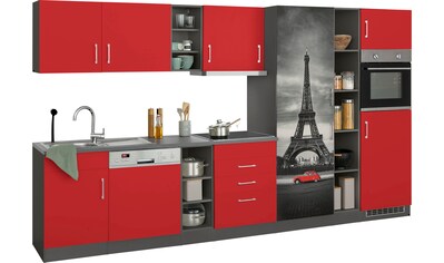 HELD MÖBEL Küchenzeile »Paris«, mit E-Geräten, Breite 350 cm, wahlweise mit... kaufen