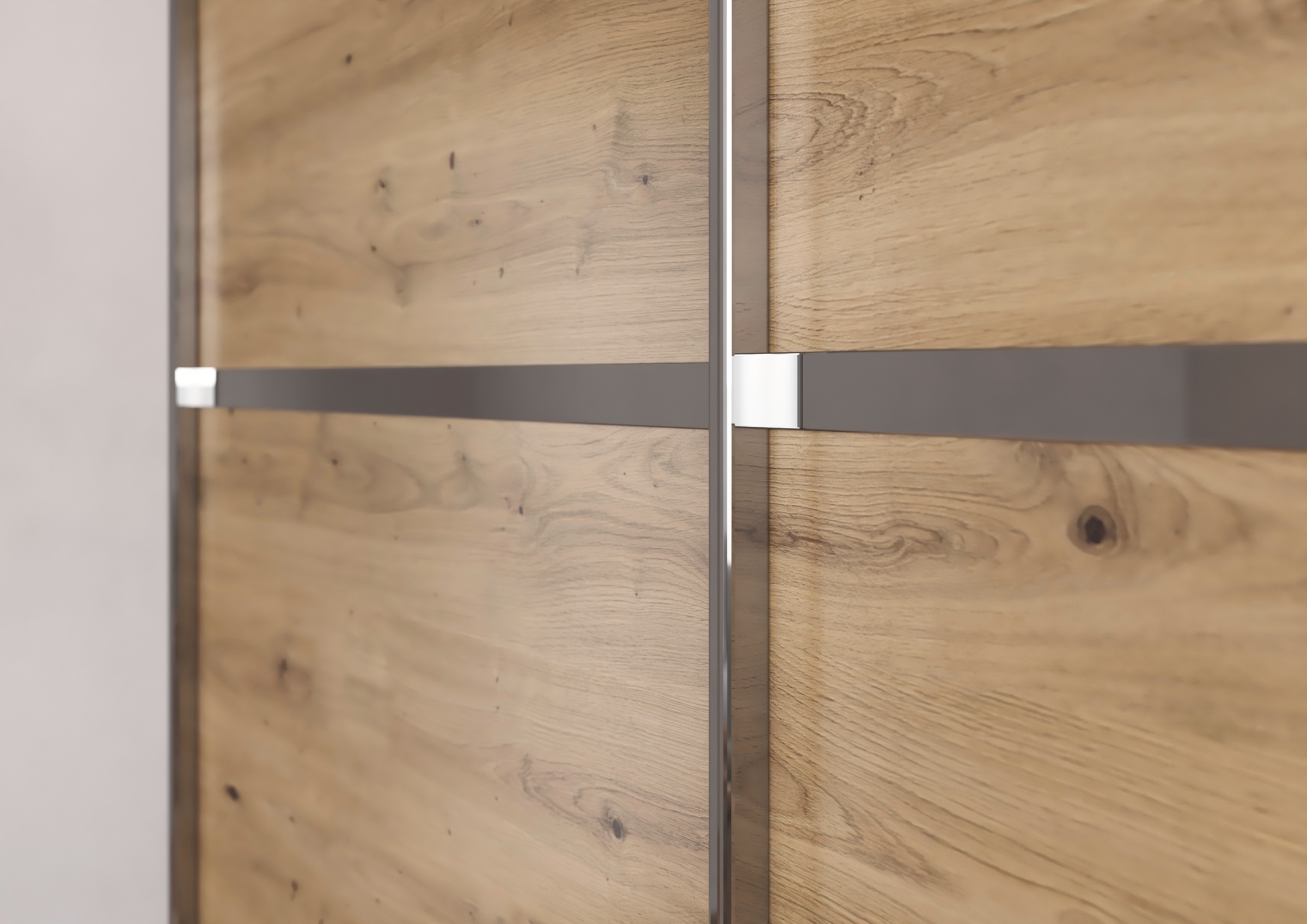 rauch Kleiderschrank »Schwebetürenschrank OTTO´s Choice Garderobe Schrank TOP ANGEBOT Avola«, (in 3 verschiedenen Ausstattungen BASIC/CLASSIC/PREMIUM), mit eleganten Zierleisten in Chrom, Schwarz oder Weiß MADE IN GERMANY