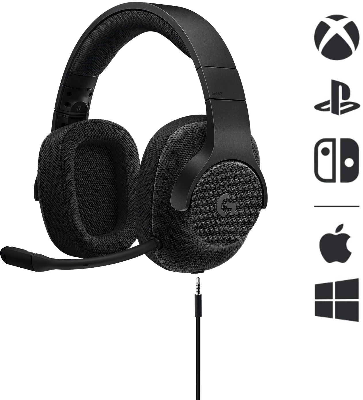 Logitech G Gaming-Headset »G433«, Mikrofon abnehmbar-Rauschunterdrückung