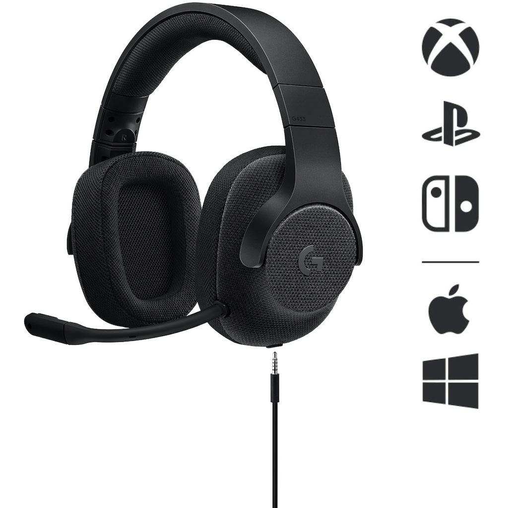 Logitech G Gaming-Headset »G433«, Mikrofon abnehmbar-Rauschunterdrückung