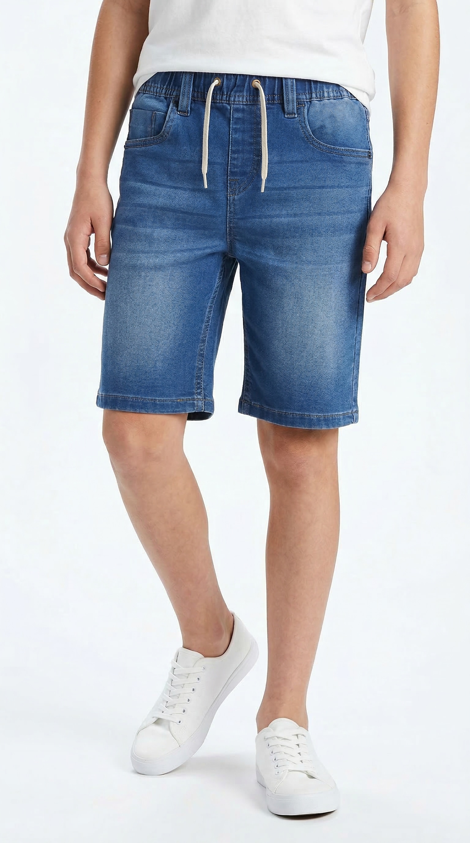 Name It Jeansshorts »NKMRYAN JOGGER DNM L SHOR« Baumwollmischung, elastisches Bündchen, verstellbar