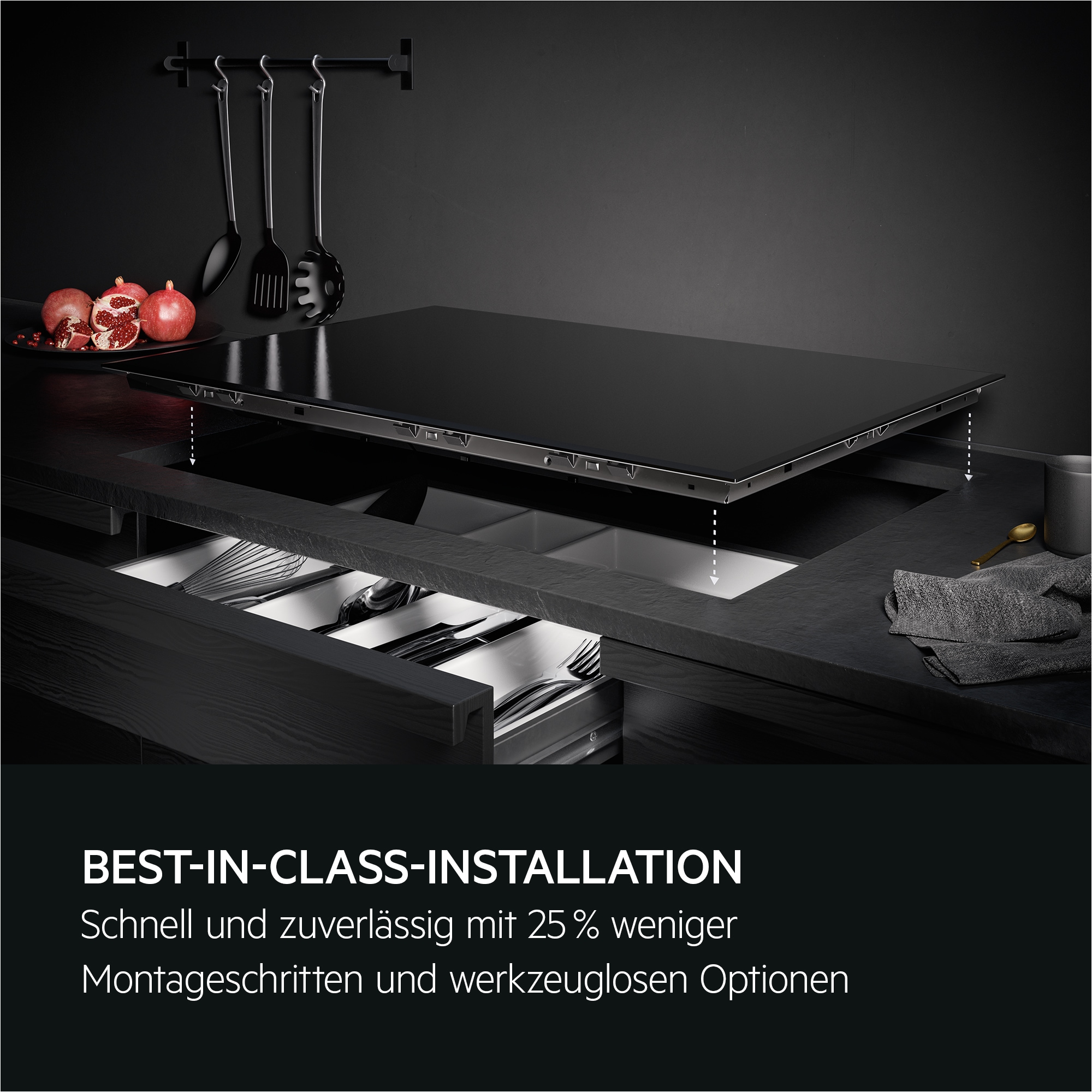 AEG Elektro-Kochfeld »TI84HAF7XB« Rapid‑Power & Made in Germany: Kürzere Aufheizzeiten beim Kochen