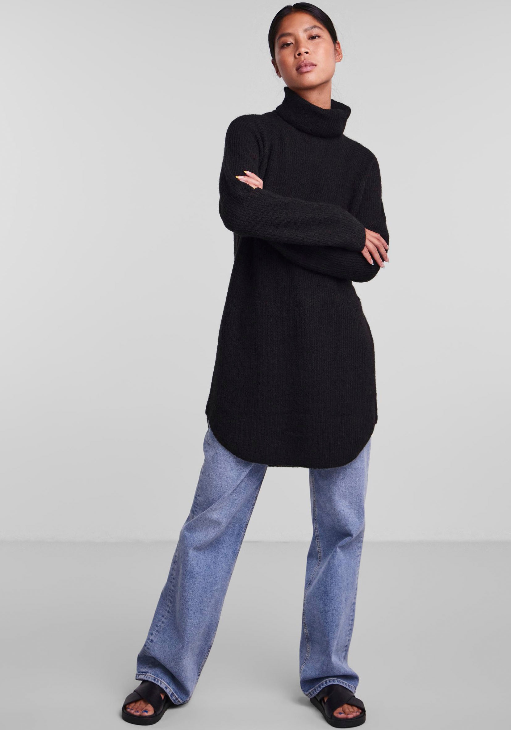 pieces Rollkragenpullover »PCELLEN LS LONG KNIT NOOS BC«