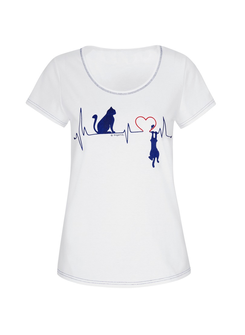 Trigema T-Shirt »TRIGEMA Atemberaubendes T-Shirt mit tollem Print«, (1 tlg.)