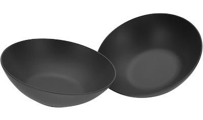 Salatschüssel »Soft Touch Black«, 2 tlg., aus Steinzeug, Ø 24 cm