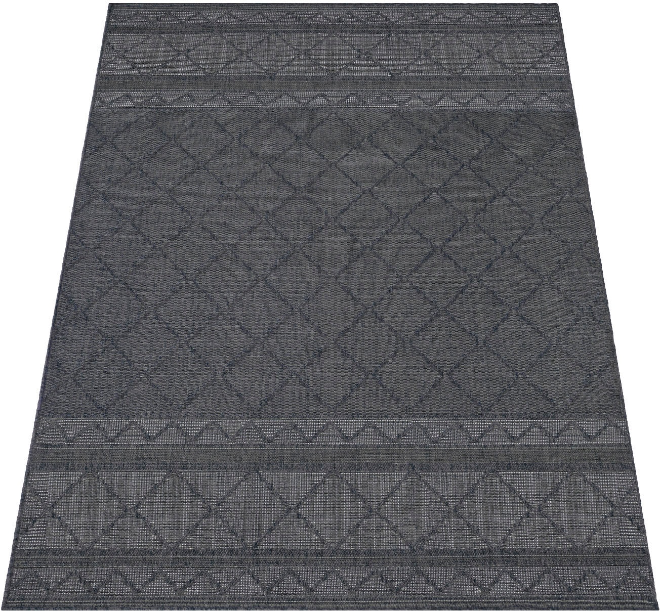 Teppich Flachgewebe, mit geeignet Home Paco »Vermont 191«, gesteift, rechteckig, Design Rauten, modernes Outdoor