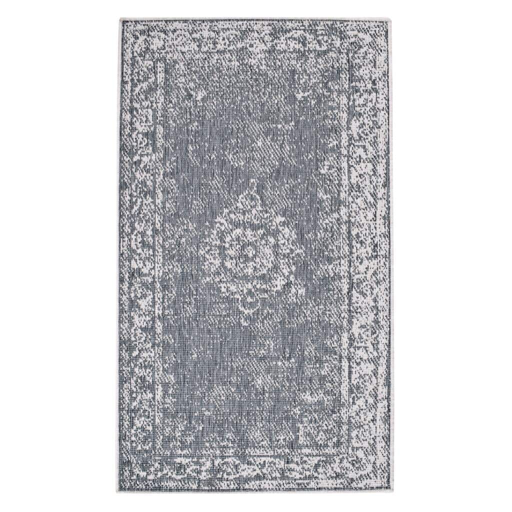 Carpet City Outdoorteppich »DUO RUG 5577«, rechteckig, 5 mm Höhe, Wendeteppich Wetterfest In- & Outdoor, Balkon, Terrasse, Wohnzimmer