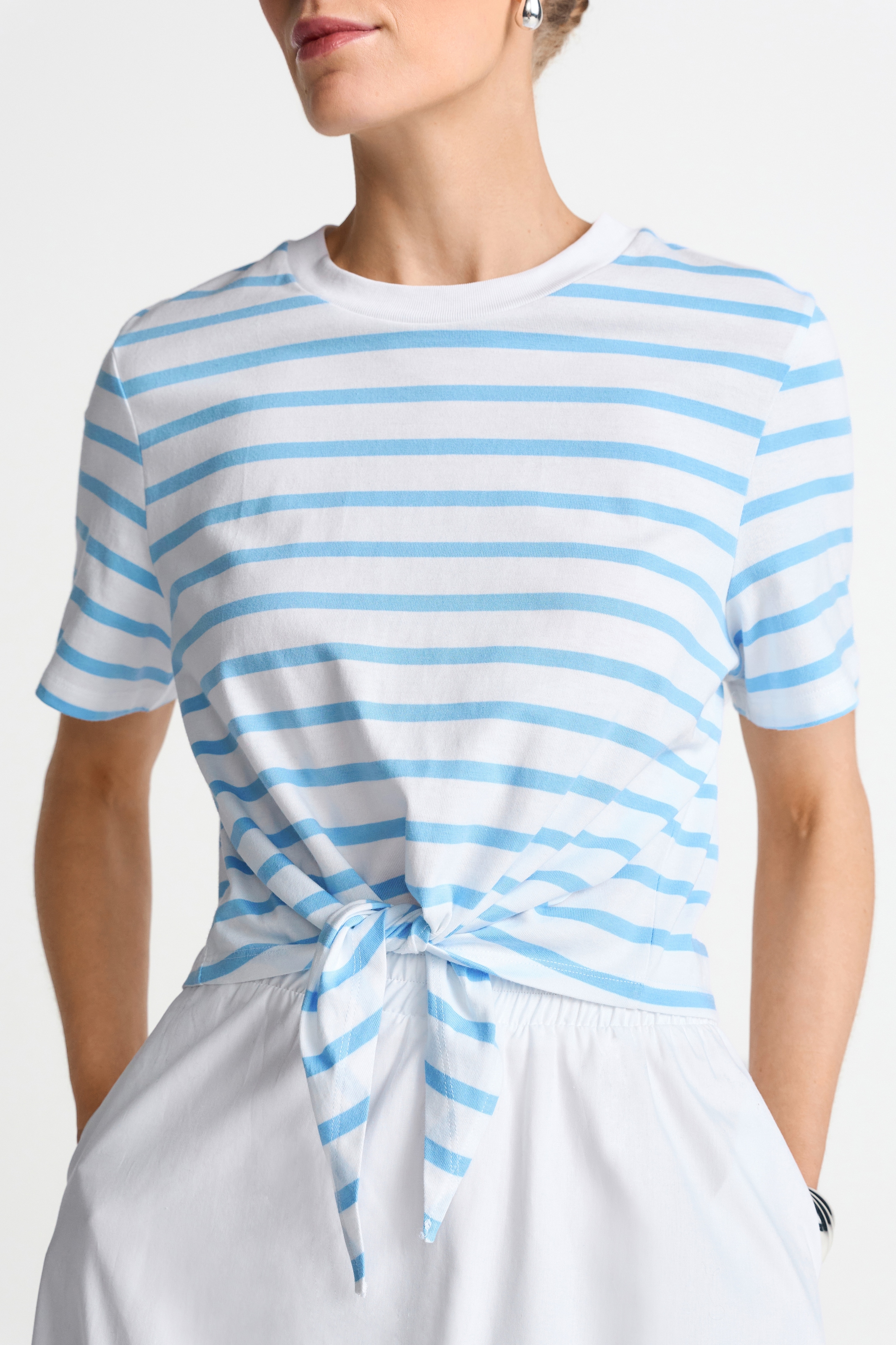 RICHROYAL T-Shirt Regular fit mit Schleife zum Binden