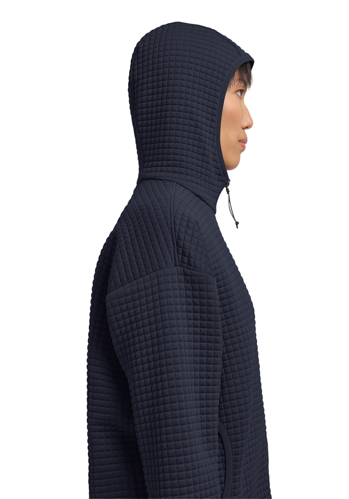 Jack Wolfskin Fleecejacke »MOGARI HOODED FZ W« mit Kapuze atmungsaktiv, leicht, Übergangsjacke, Waffel-Optik