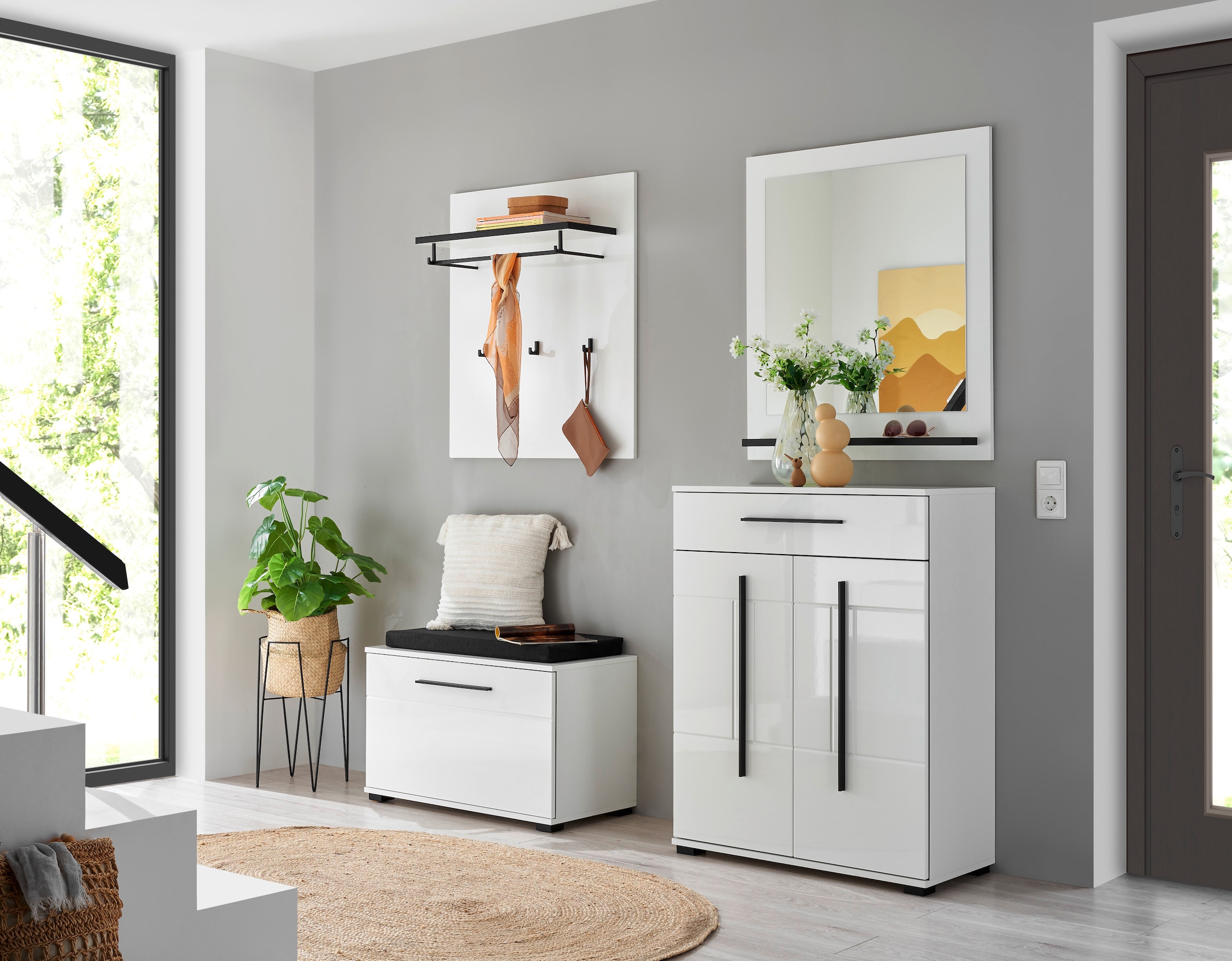 Home affaire Garderoben-Set »Cantara, moderne Garderobe, Komplettset mit viel Stauraum« Komplett-Set, 4 Stk. tlg.