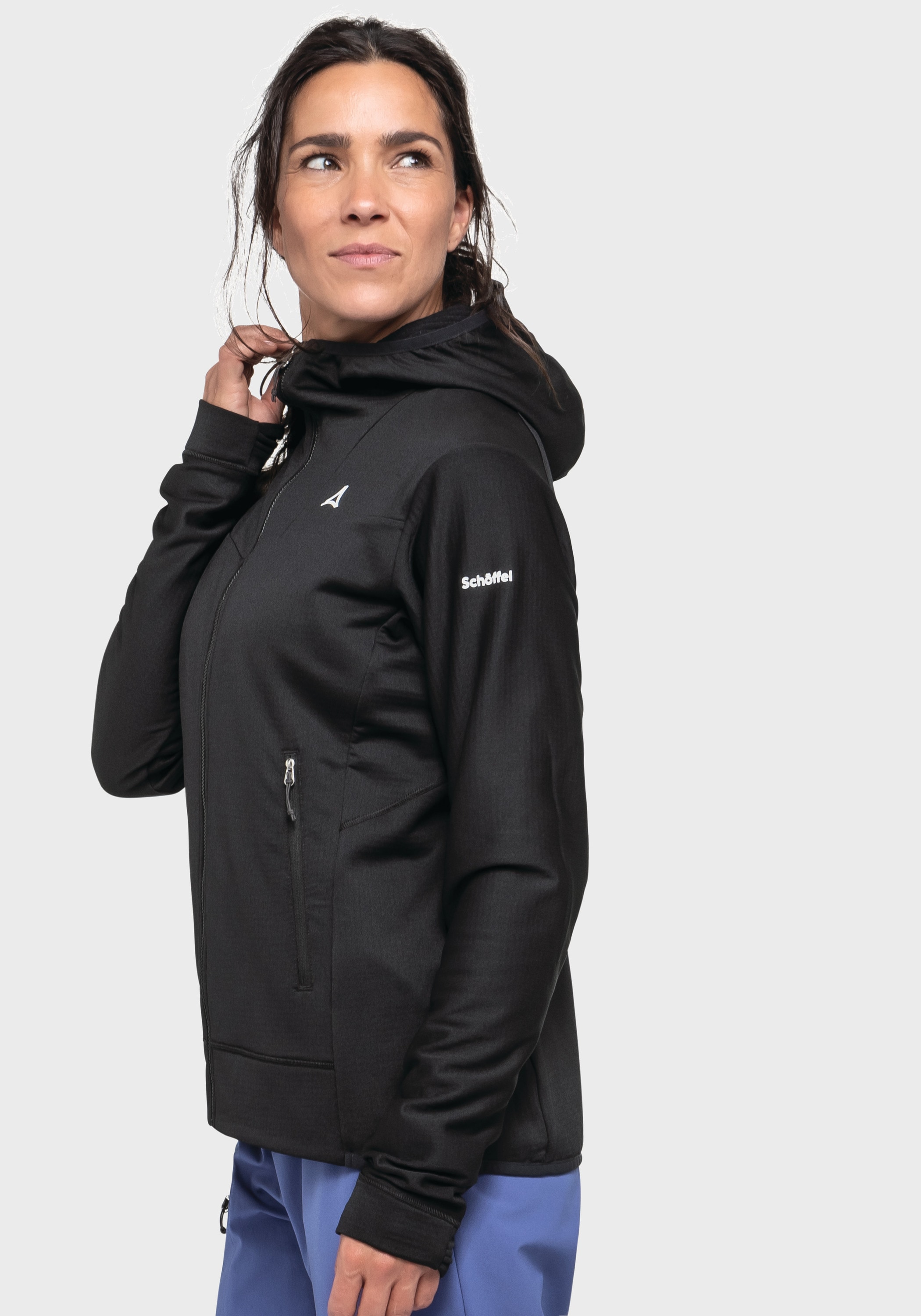 Schöffel Fleecejacke »Mountain Fleece Hoody Style Blaueis WMS«, mit Kapuze