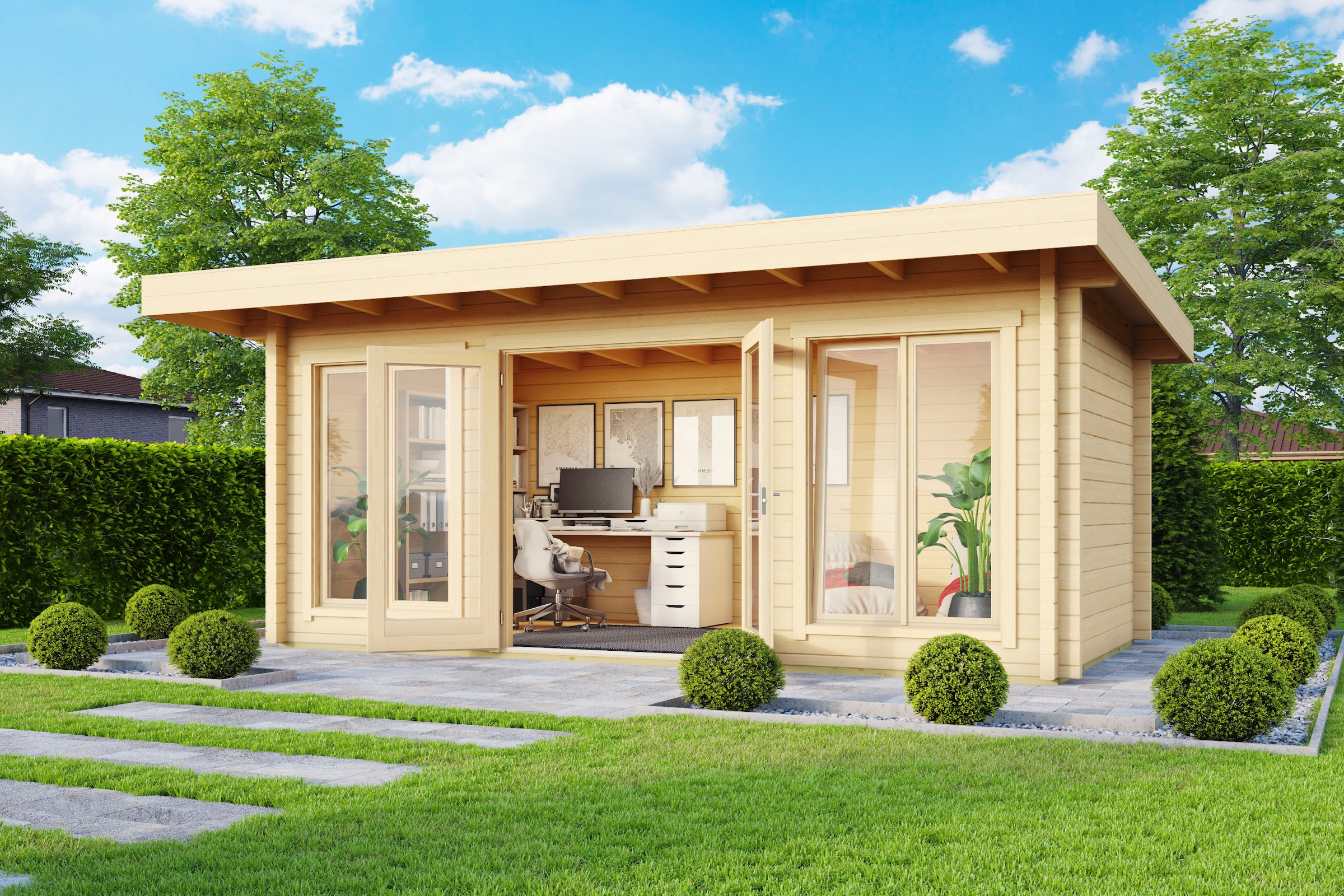 LASITA MAJA Gartenhaus »DORSET«, (Set, inkl. Fussbodenbretter zum verlegen)