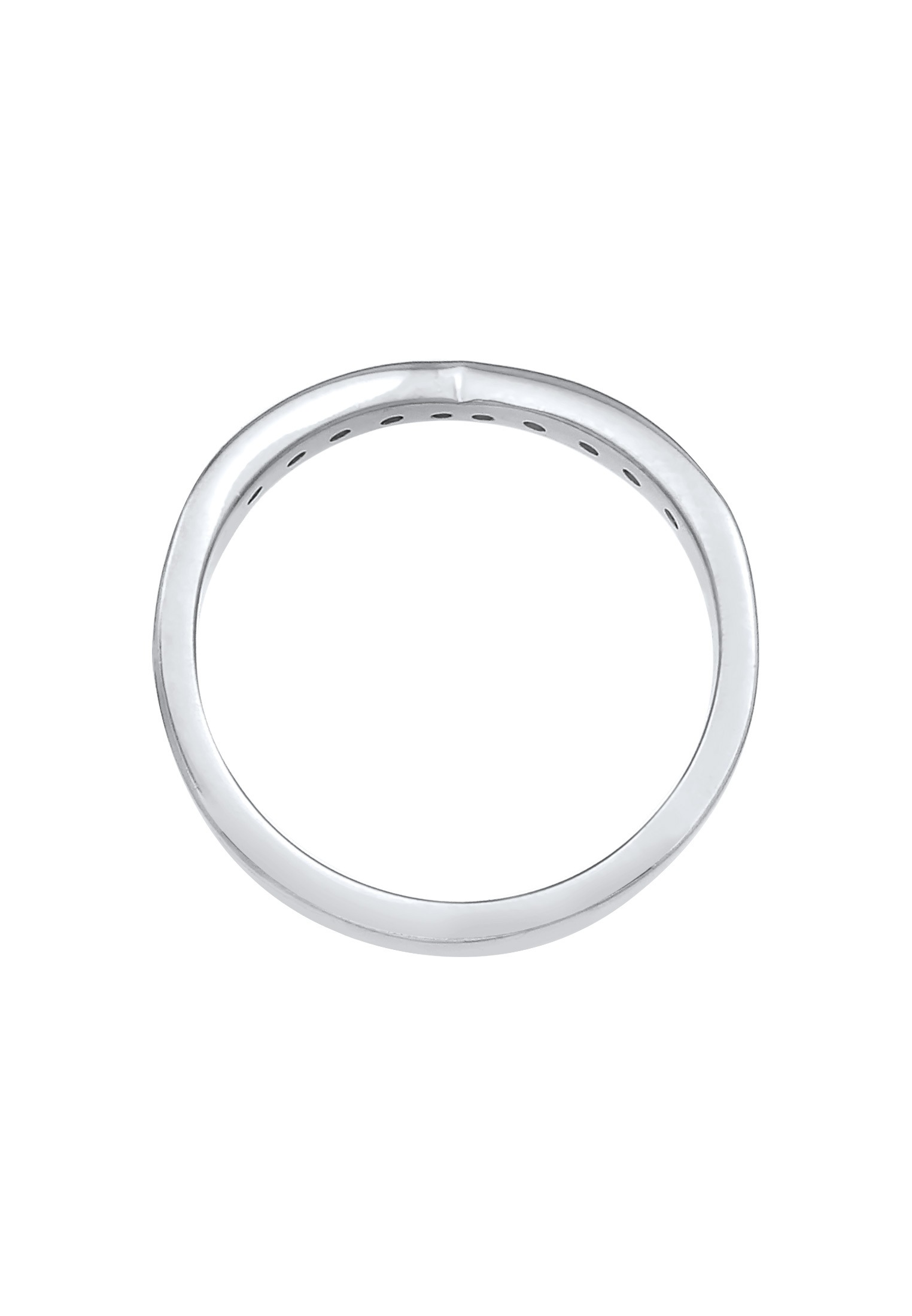 Elli DIAMONDS Diamantring »Ring Diamanten (0.15 ct) V-Form Verlobung 925 Silber«