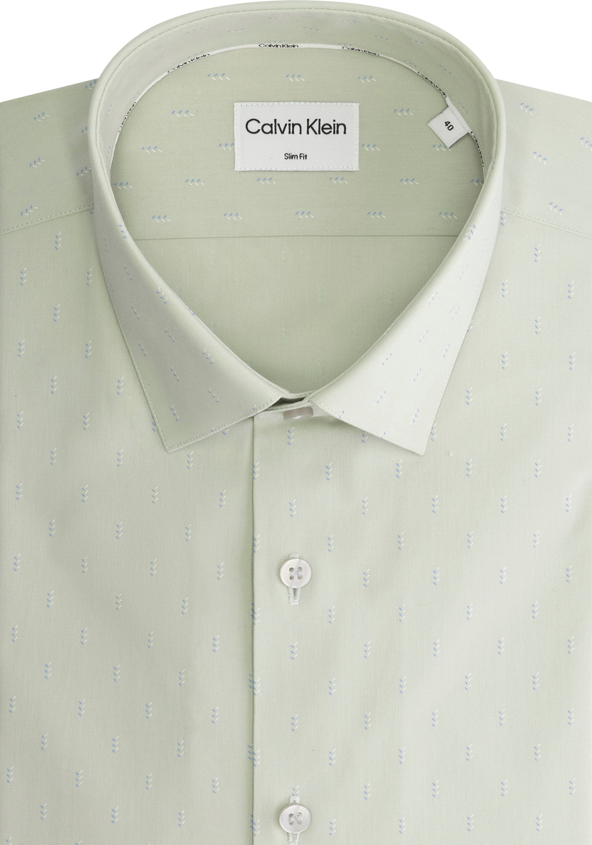 Calvin Klein Langarmhemd »POPLIN LEAF PRINT SLIM SHIRT«