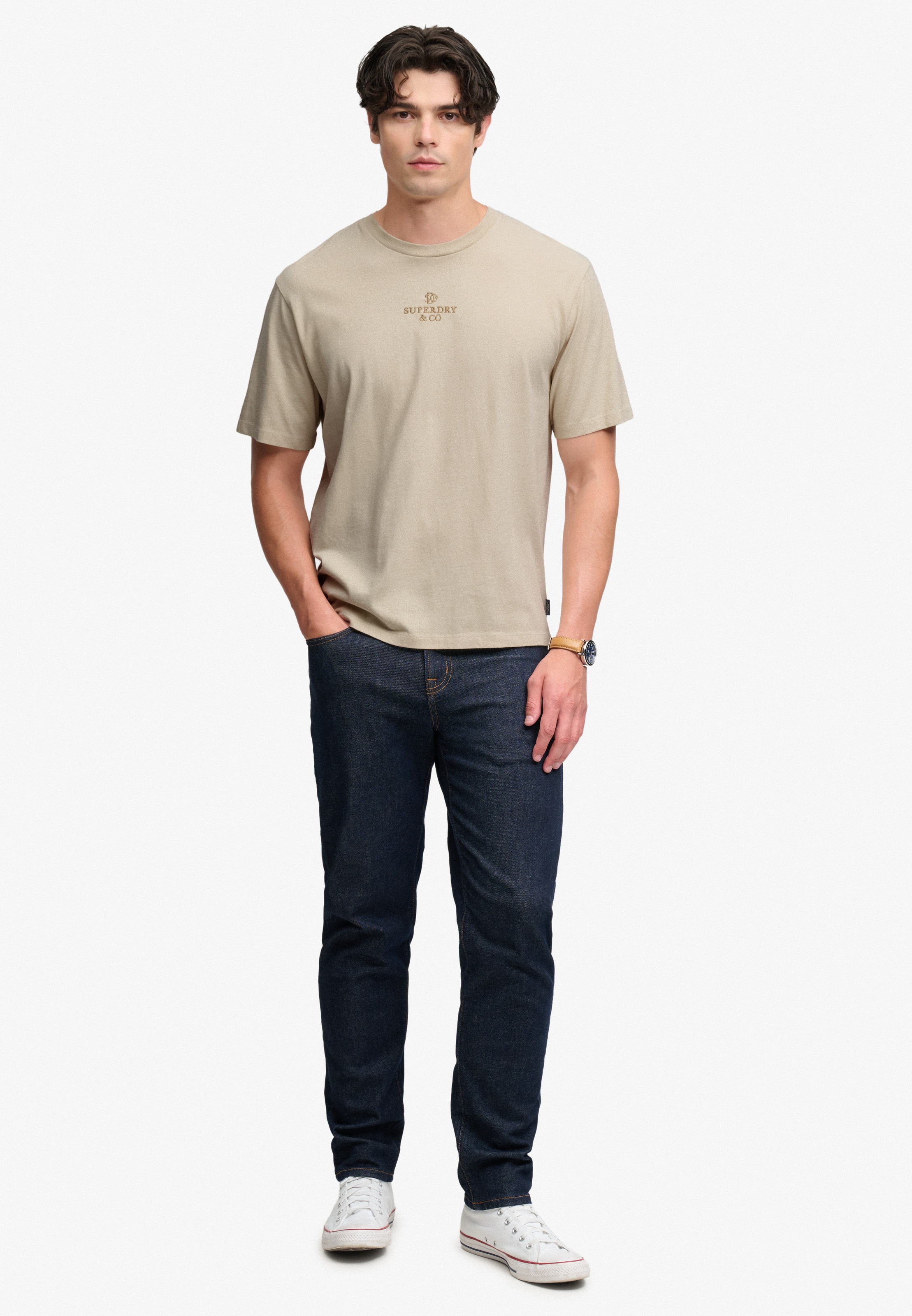 Superdry Rundhalsshirt »MICRO LOGO T SHIRT« Baumwolle, loose fit
