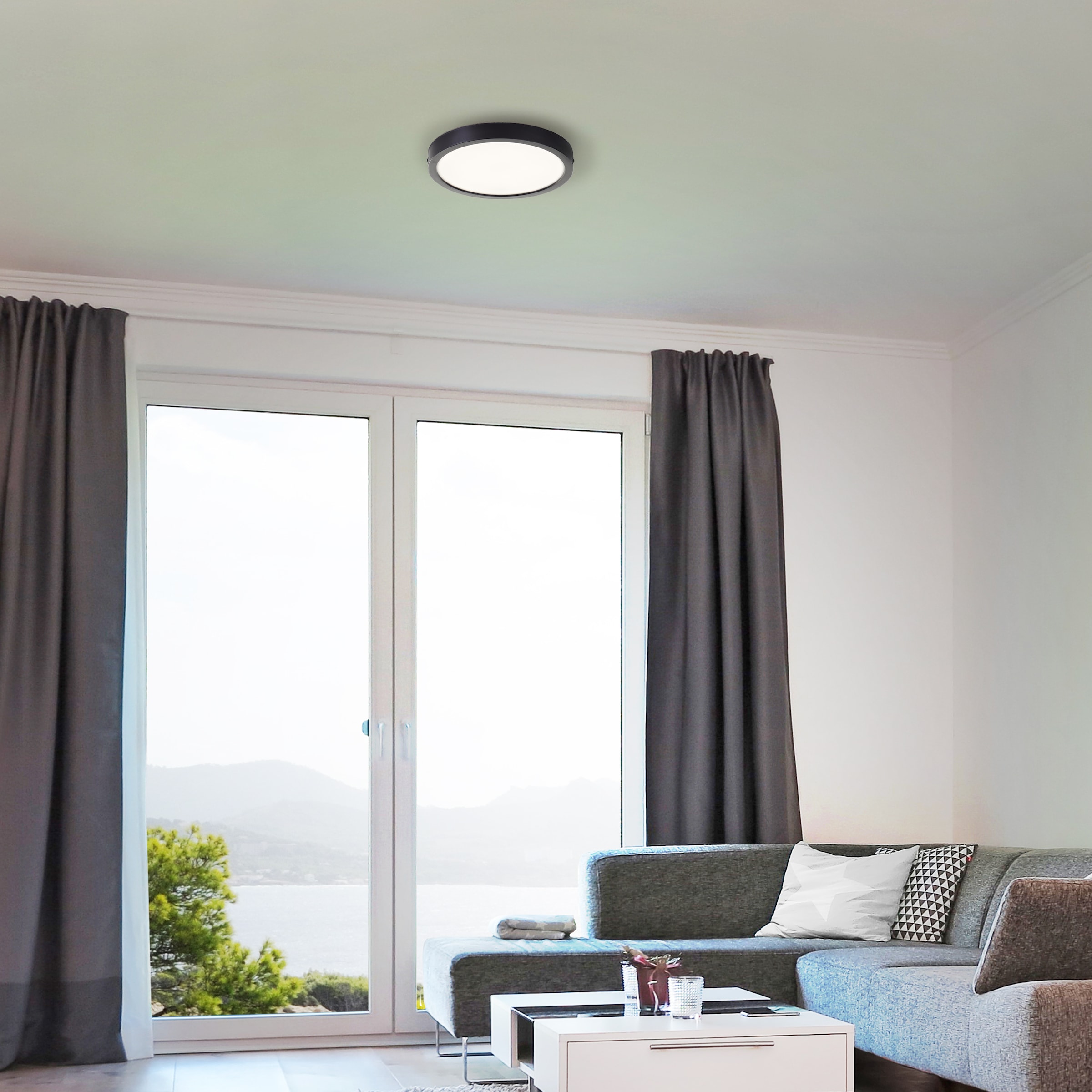 Brilliant LED Deckenleuchte »Navara« LED-Modul 1 Stk. Neutralweiß Ø 27,5cm, Höhe 3 cm, 1900 lm, 4000 K, IP44