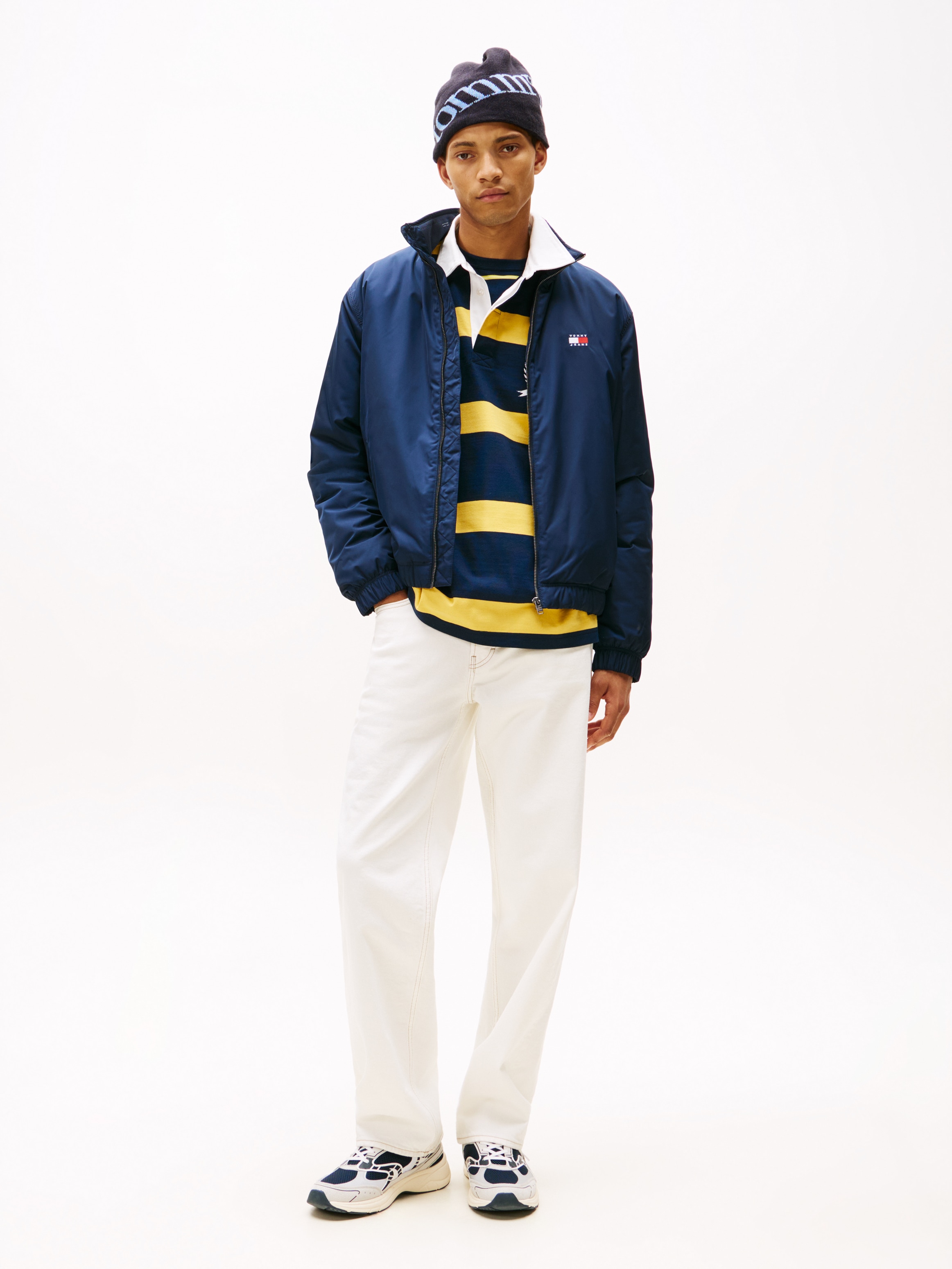 Tommy Jeans Blouson »TJM ESSENTIAL PADDED JACKET EXT« Freizeitjacke, Übergangsjacke glänzend, Stretchbündchen, Stehkragen