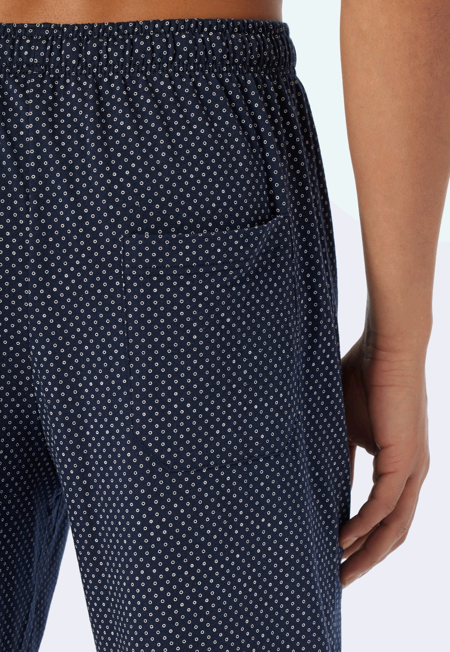 Schiesser Pyjama »Ebony« 2 tlg. mit rundem Halsausschnitt