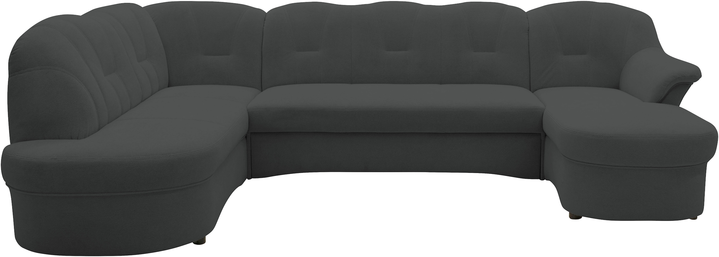 DOMO collection Wohnlandschaft »Flores auch in Leder-Bezug, B/T/H: 293/180/86 cm, U-Form«, (3 St.), wahlweise mit Bettfunktion, wahlweise mit Federkern