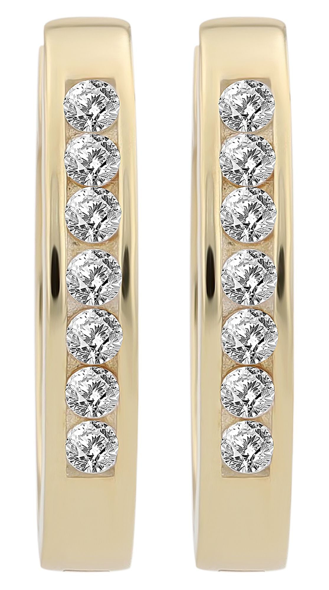 Adelia´s Paar Creolen »Damen Ohrringe ¿ Klappcreole aus 925 Silber mit Zirkonia«