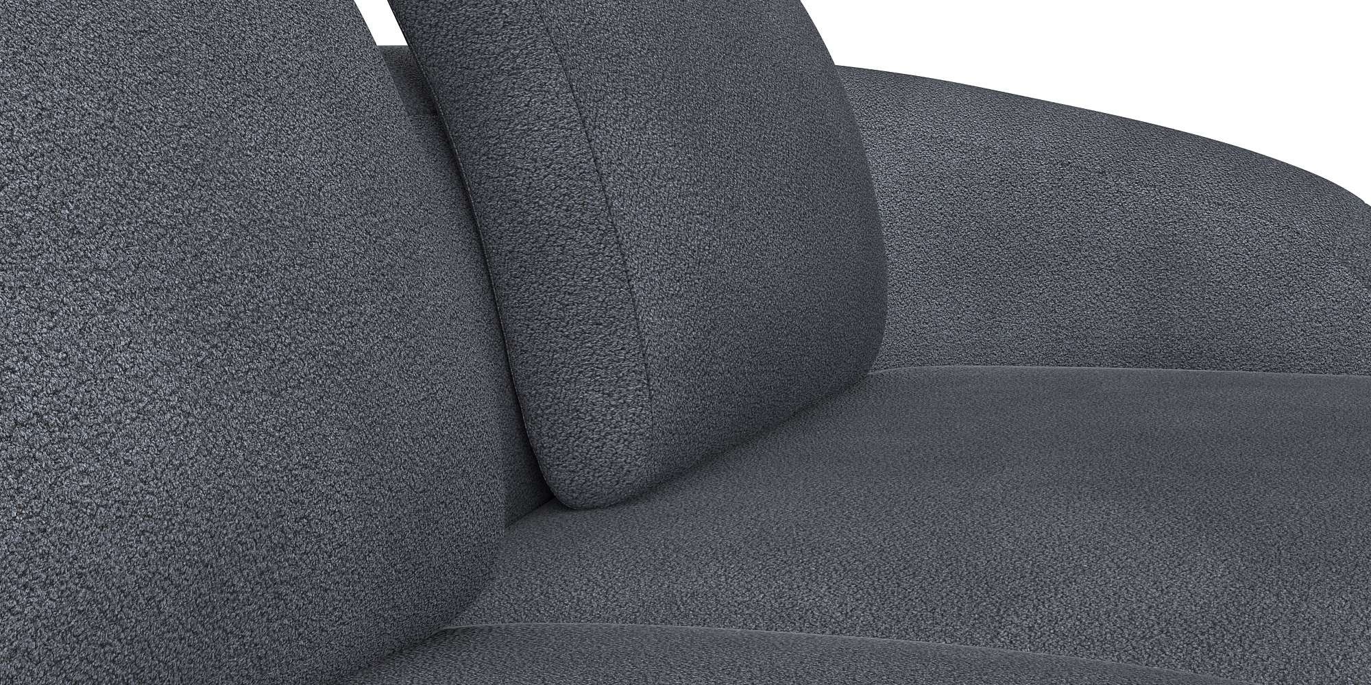 FLEXLUX Wohnlandschaft »Torino, rund, L-Form, Sofa-Ecke mit Recamiere, Longchair-Sofa«, Modernes, organisches Sofa-Design, Kaltschaum, Wellenunterfederung