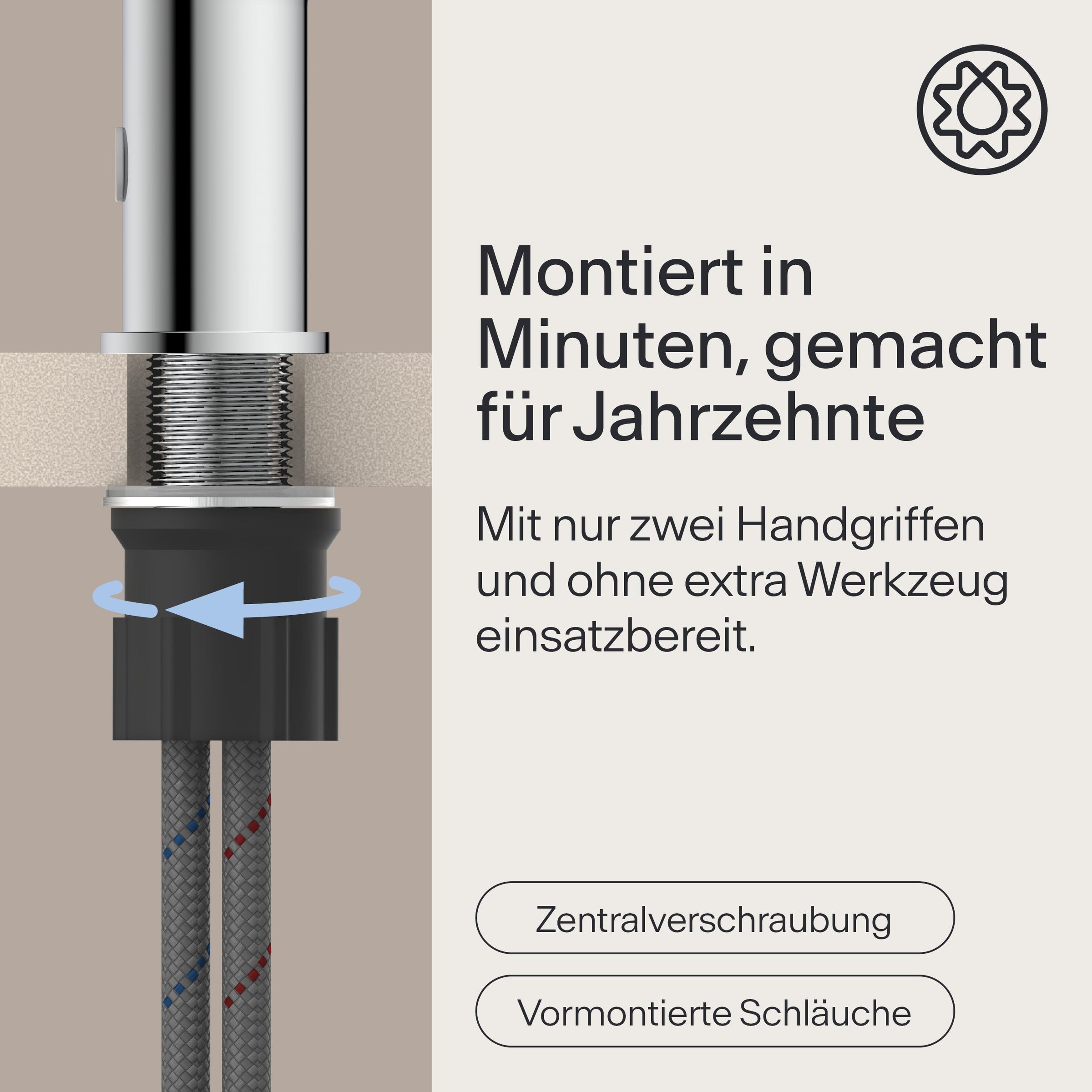 WASSERWERK Waschtischarmatur »WT 12« inkl. Popup, wassersparend