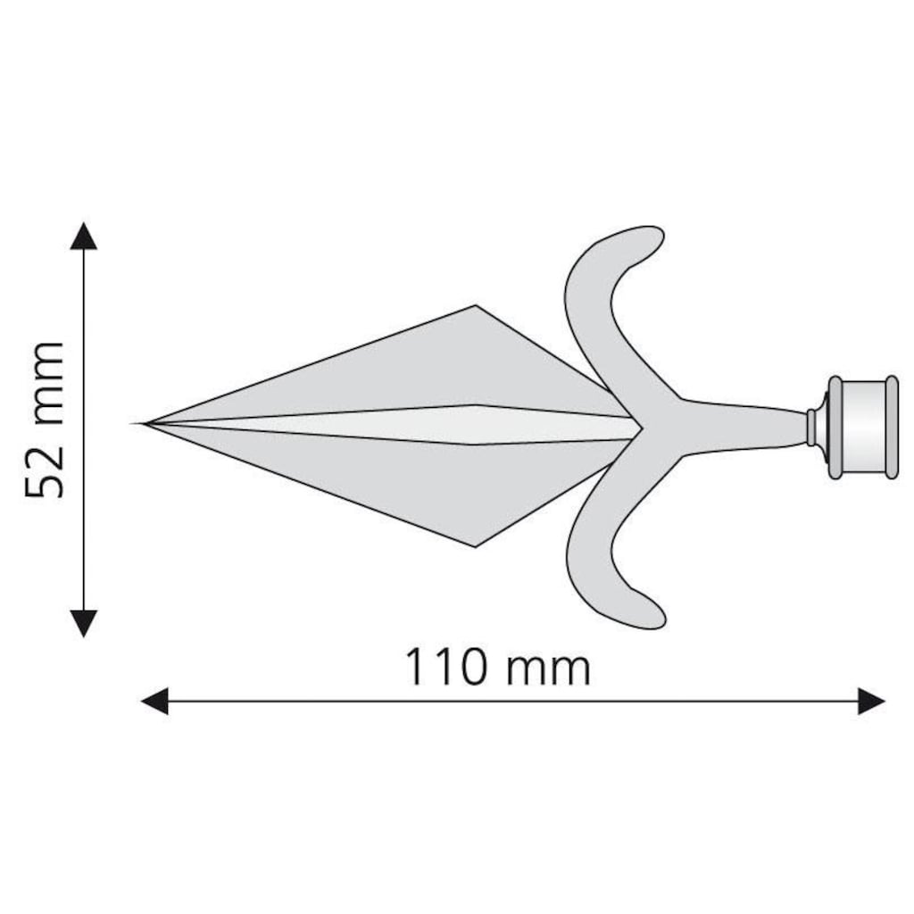 Liedeco Gardinenstangen-Endstück »Amor«, (Set, 2 St.), für Gardinenstangen Ø 16 mm