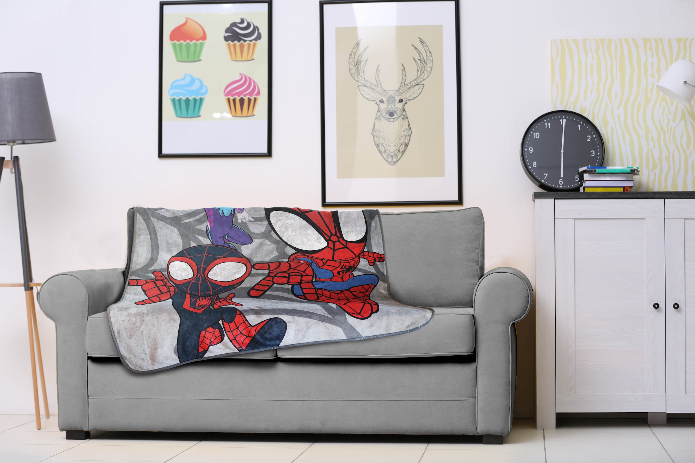 MARVEL Kinderdecke »Marvel Spidey 130 x 150 cm« mit Miles Morales & Ghost ESider Gwen