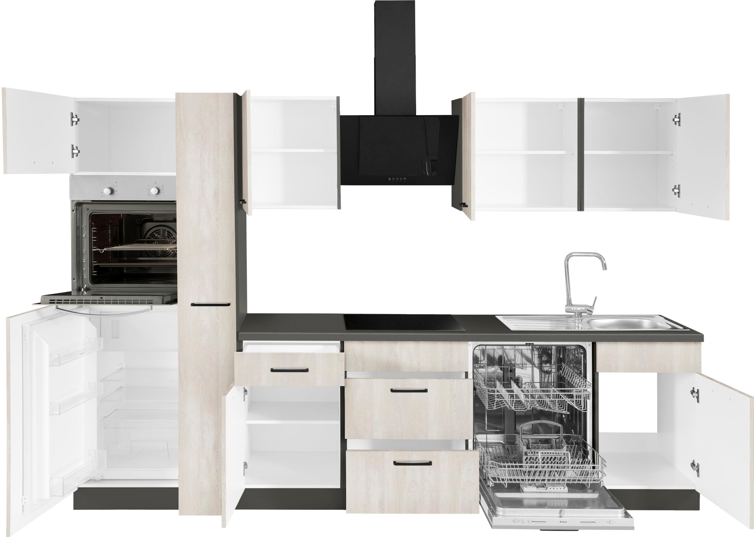 wiho Küchen Küchenzeile »Esbo«, ohne E-Geräte, Breite 310 cm auf Raten  kaufen
