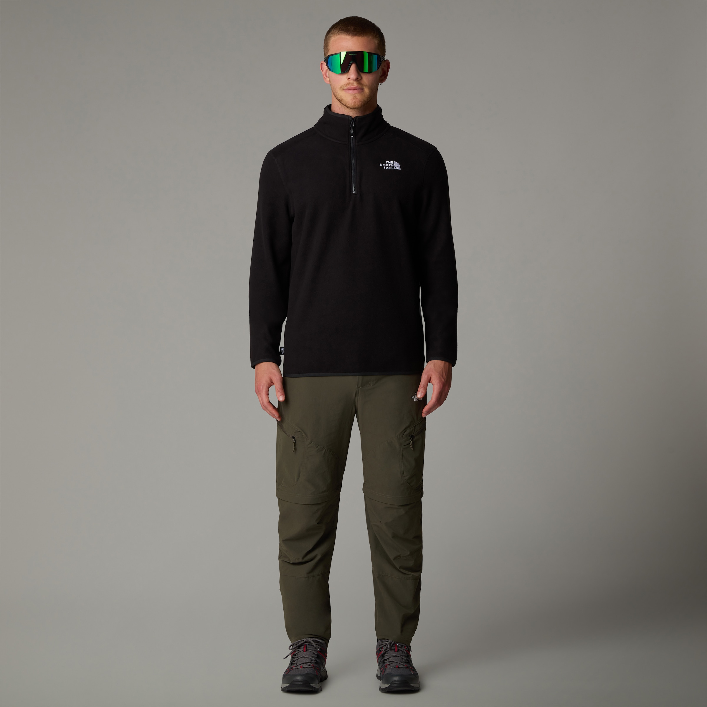 The North Face Fleecepullover »M 100 GLACIER 1/4 ZIP - EU«, (1 tlg.), mit dezenten Logostickereien