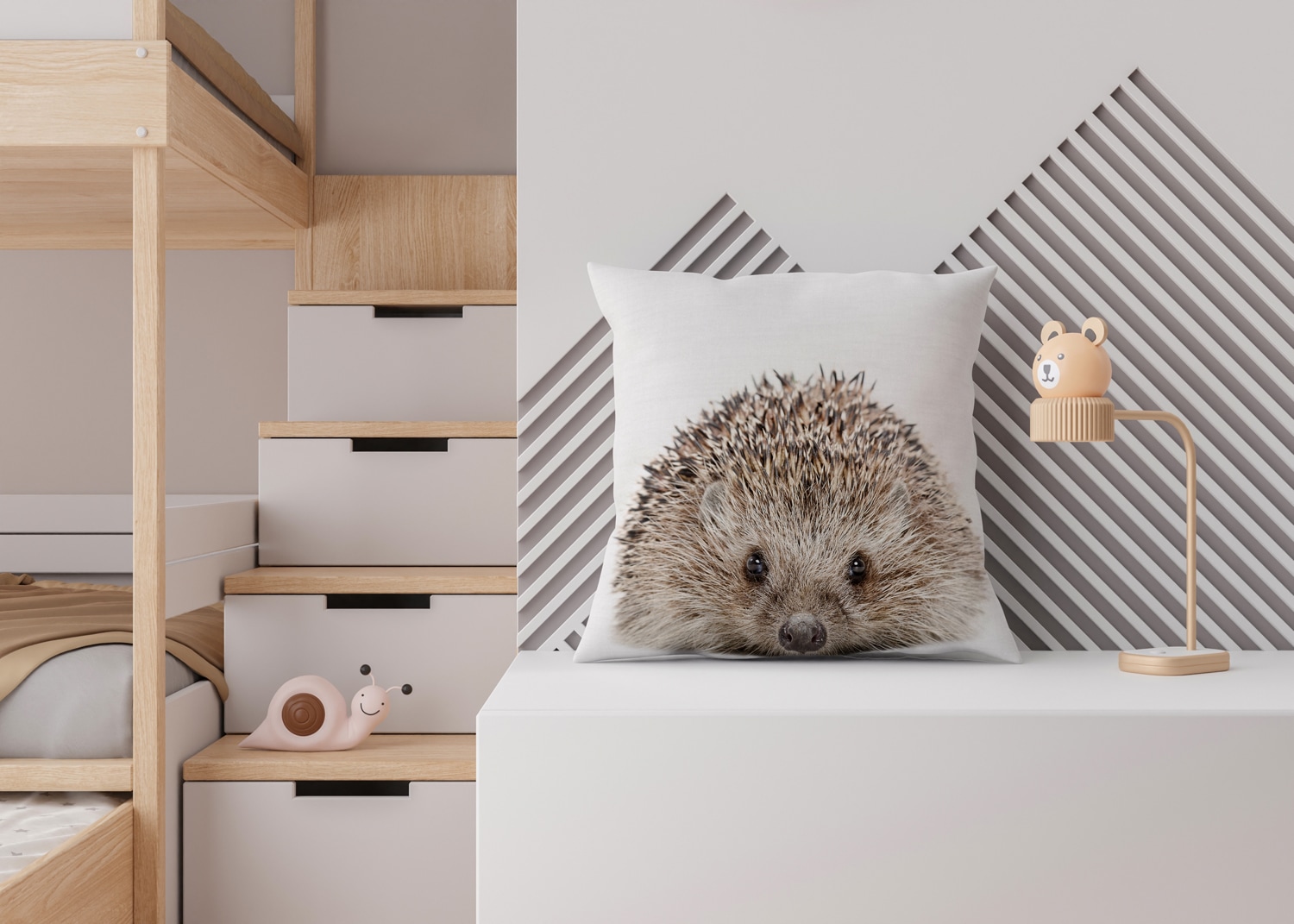 queence Dekokissen »Igel«, Kissenhülle mit HD Premium Druck, geruchsneutral, 40x40cm