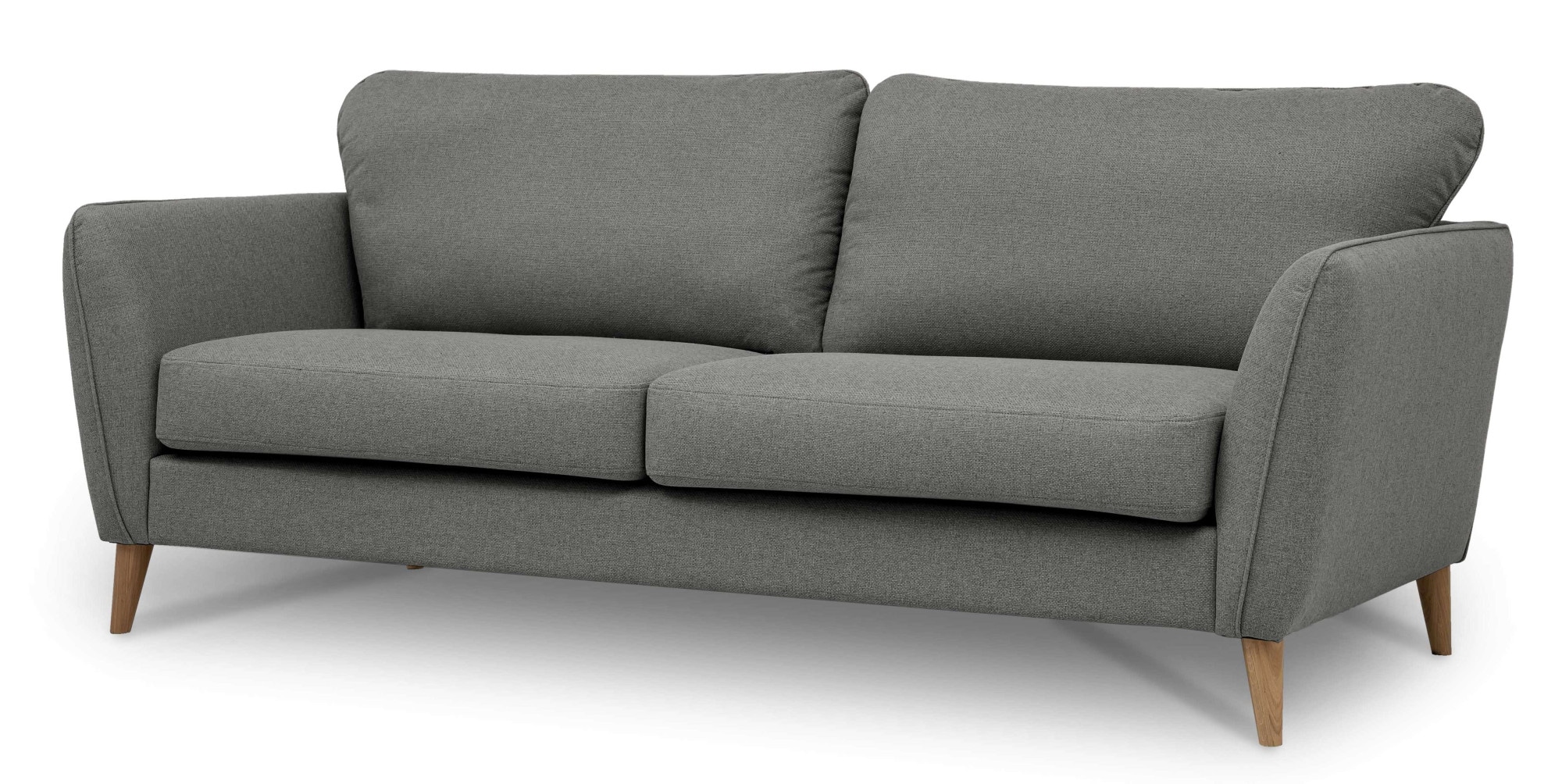 Home affaire 3-Sitzer »MARSEILLE 3er Sofa 206 cm, Cord, Flachgewebe, Struktur, Webstoff« Massivholzbeine Eiche, Landhausstil, Wellenunterfederung