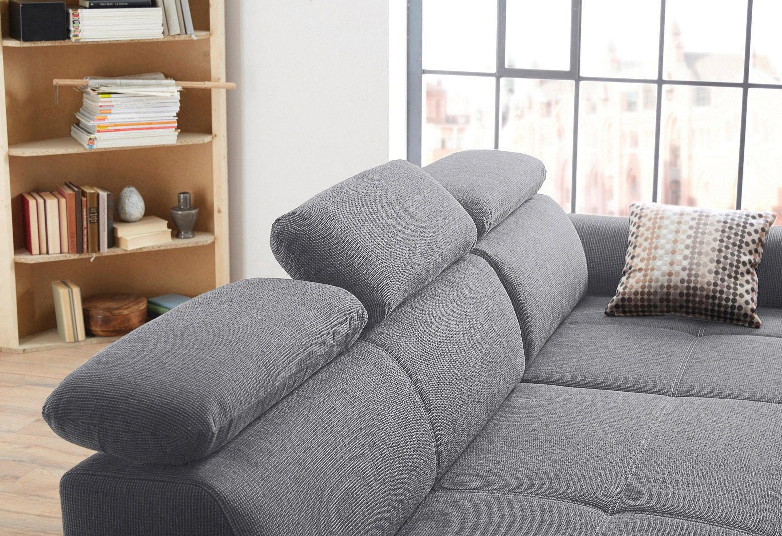 Jockenhöfer Gruppe Ecksofa »Landshut L-Form« inklusive Bettfunktion, Kopf- bzw. Rückenteilverstellung