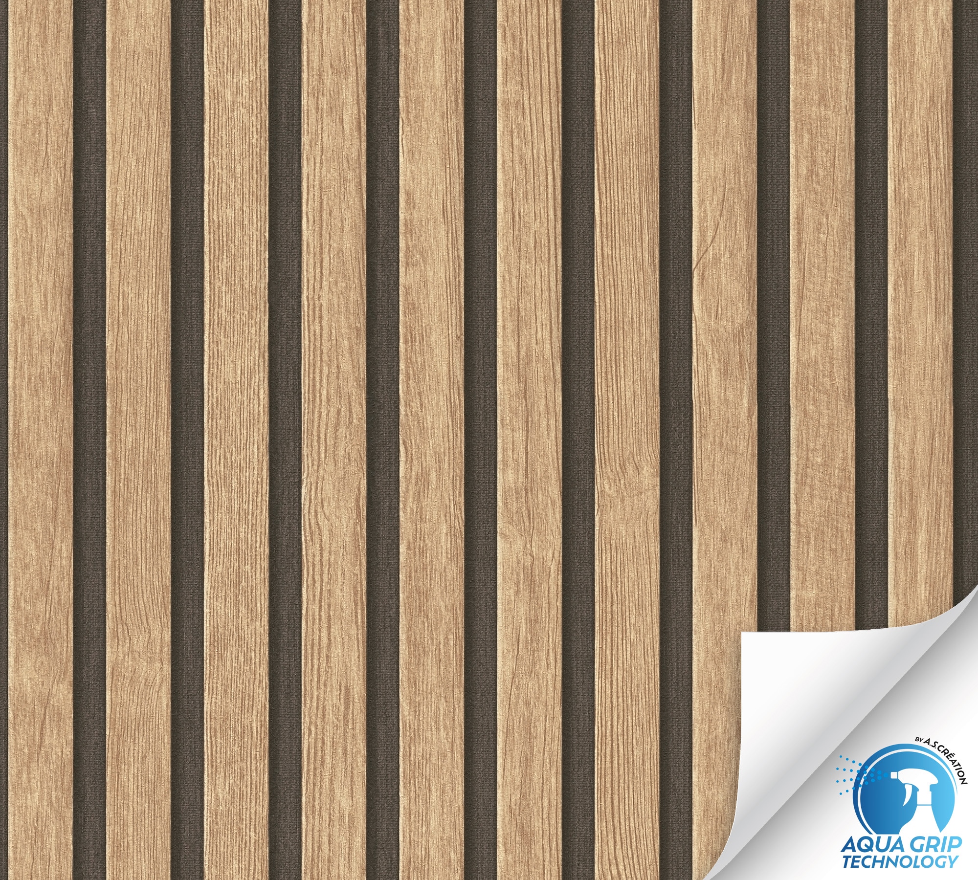 living walls Vliestapete »DesignDrop vorgeleimte Tapete Holzpaneele Braun Beige Holzoptik« matt strukturiert Vliestapete vorgekleistert floral für Schlafzimmer Wohnzimmer Küche
