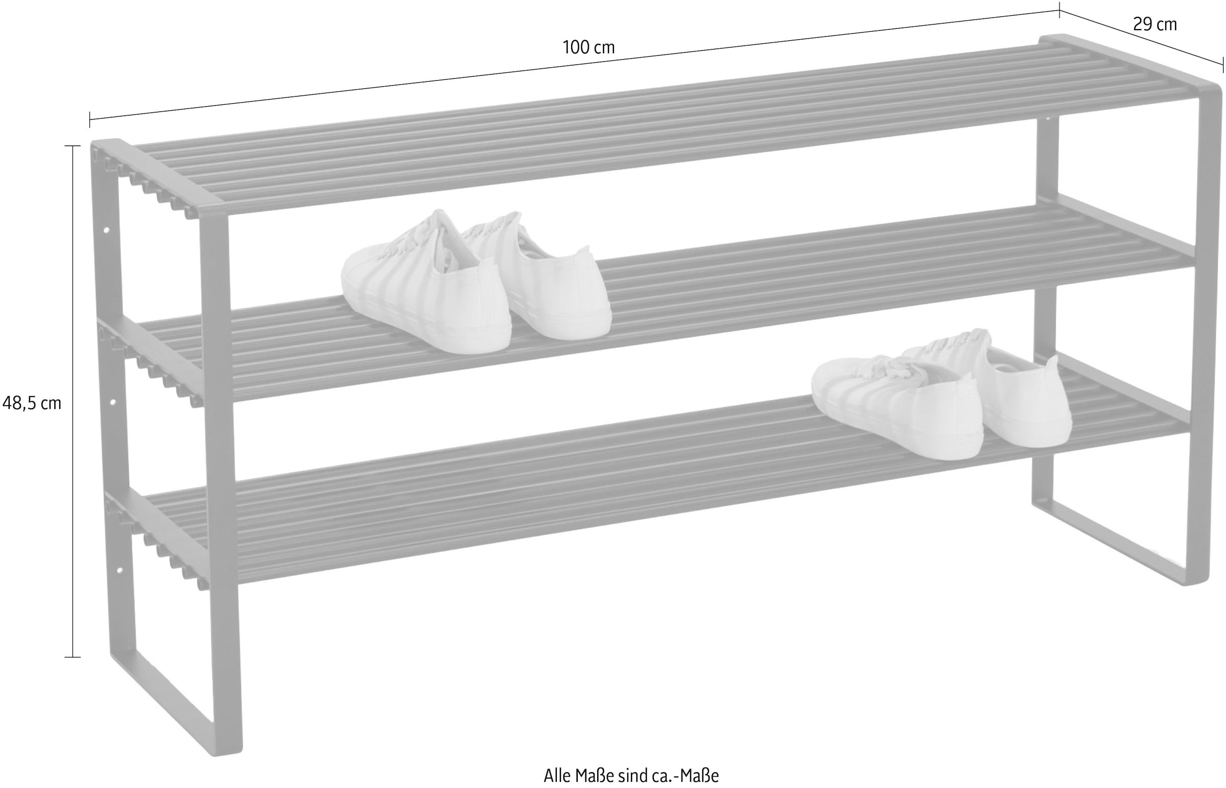 Spinder Design Schuhschrank »REX SR2«, Schuhregal aus Stahl