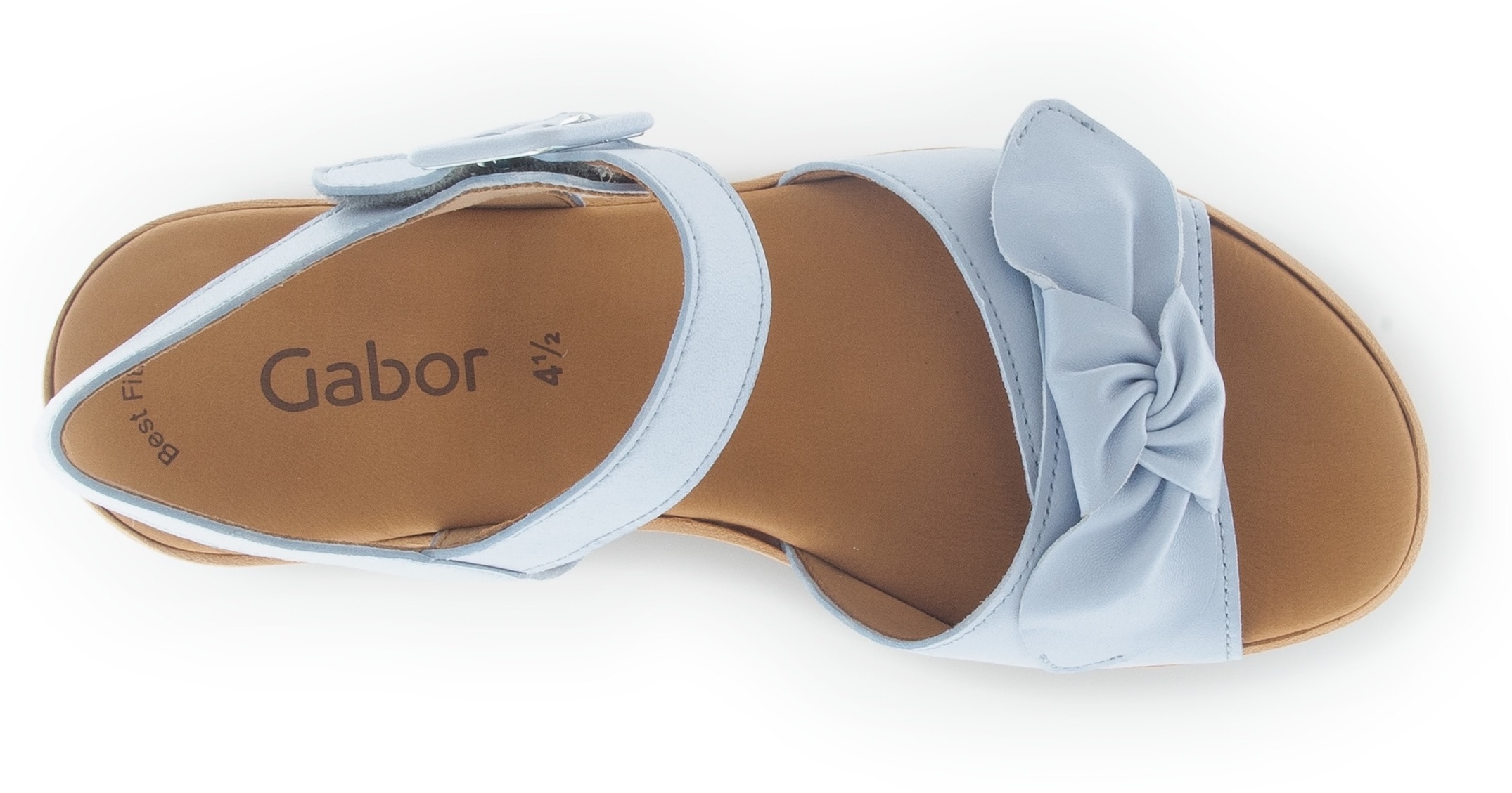 Gabor Keilsandalette, Keilabsatz, Sommerschuh, Riemchensandale mit schöner Zierschleife