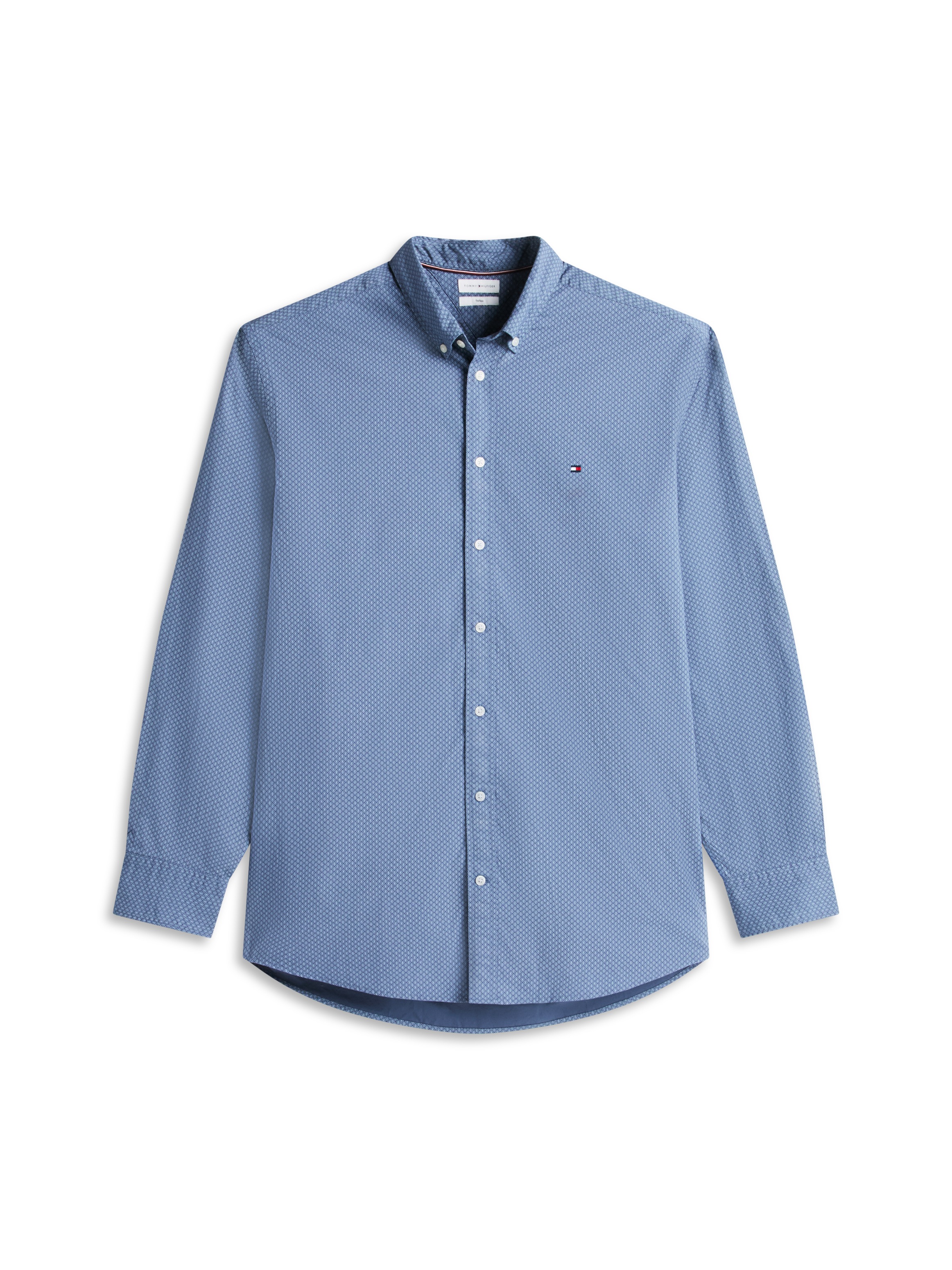 Tommy Hilfiger Big & Tall Langarmhemd »BT-FLEX POPLIN GEO PRINT REGUAL FIT« Große Größen, Button-down-Kragen
